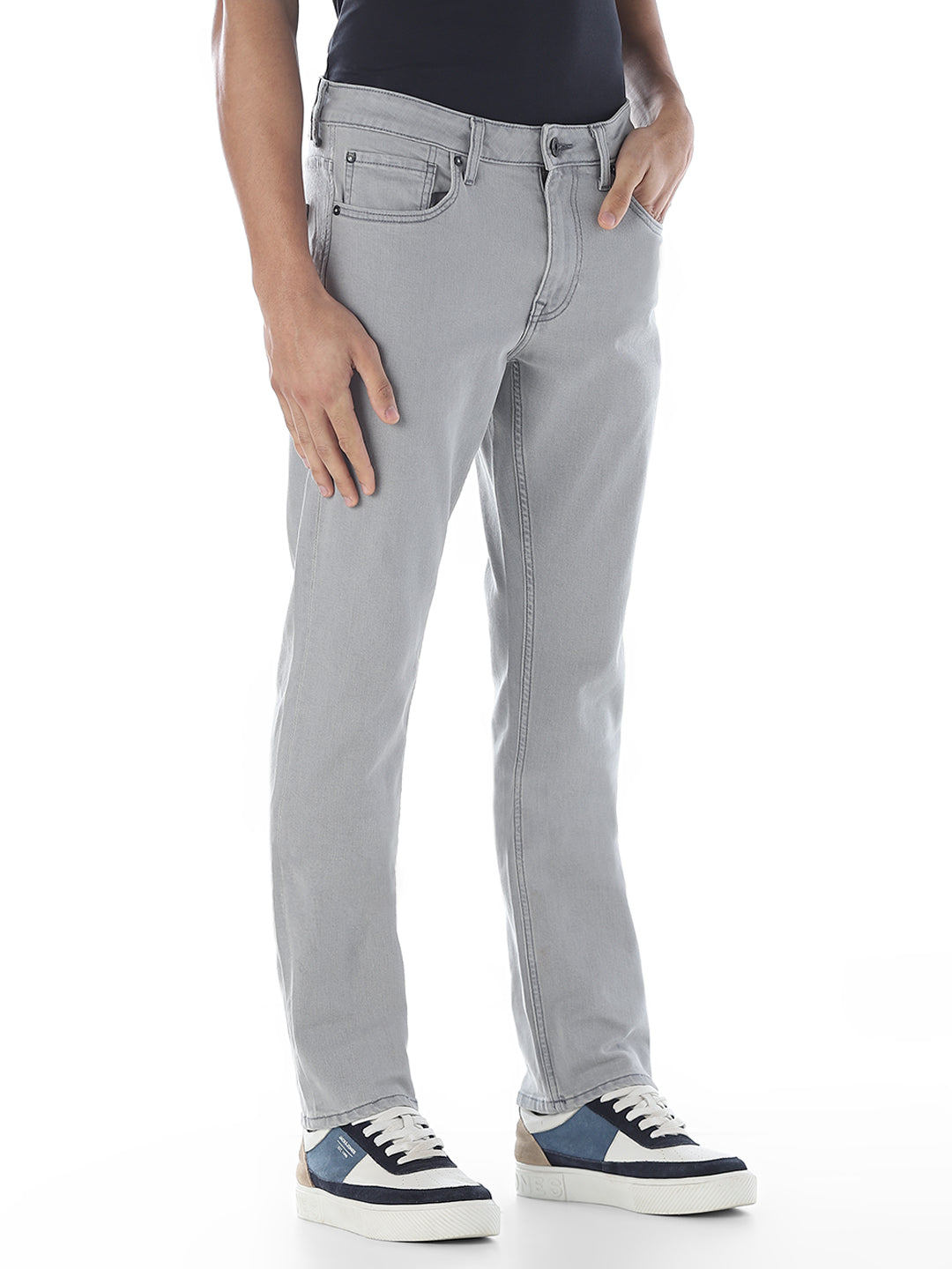 5 Pocket Grey Clark Regular Fit Jeans