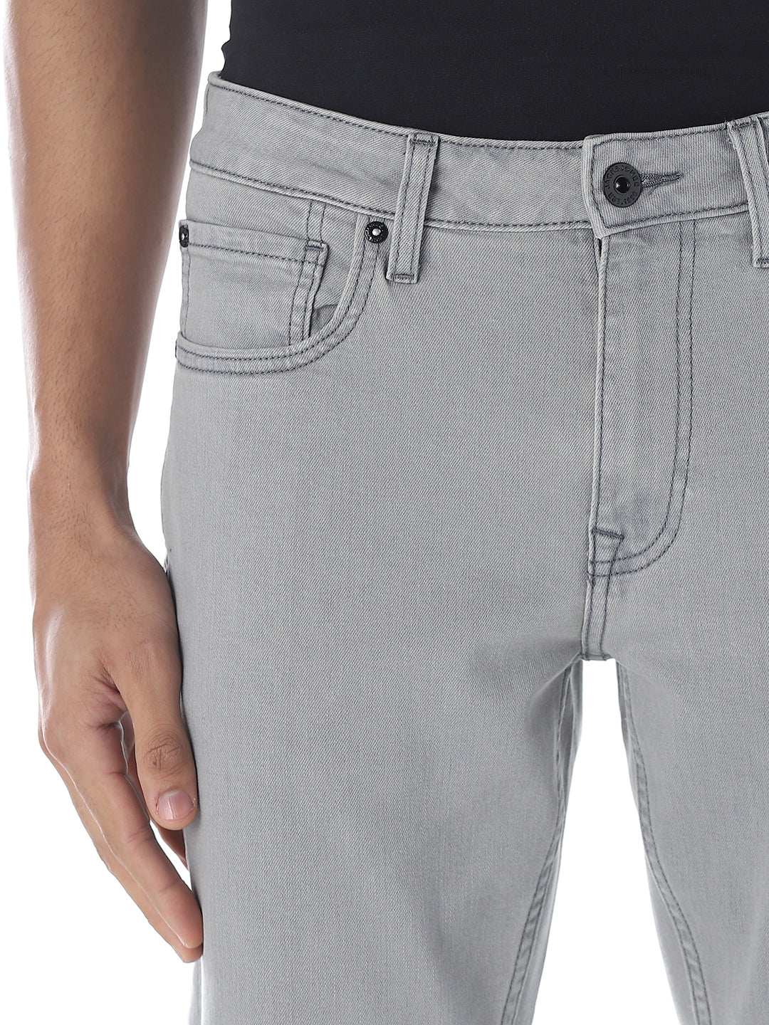 5 Pocket Grey Clark Regular Fit Jeans
