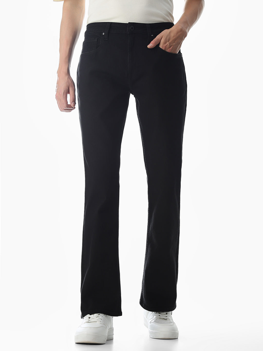 High Rise Cliff Bootcut Jeans - Black - 36/34