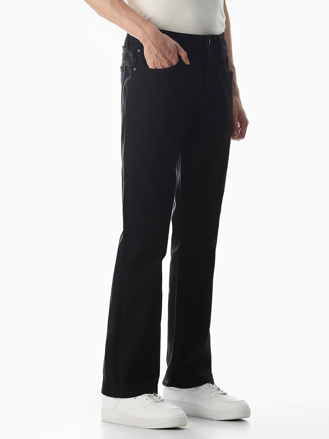 High Rise Cliff Bootcut Jeans - Black