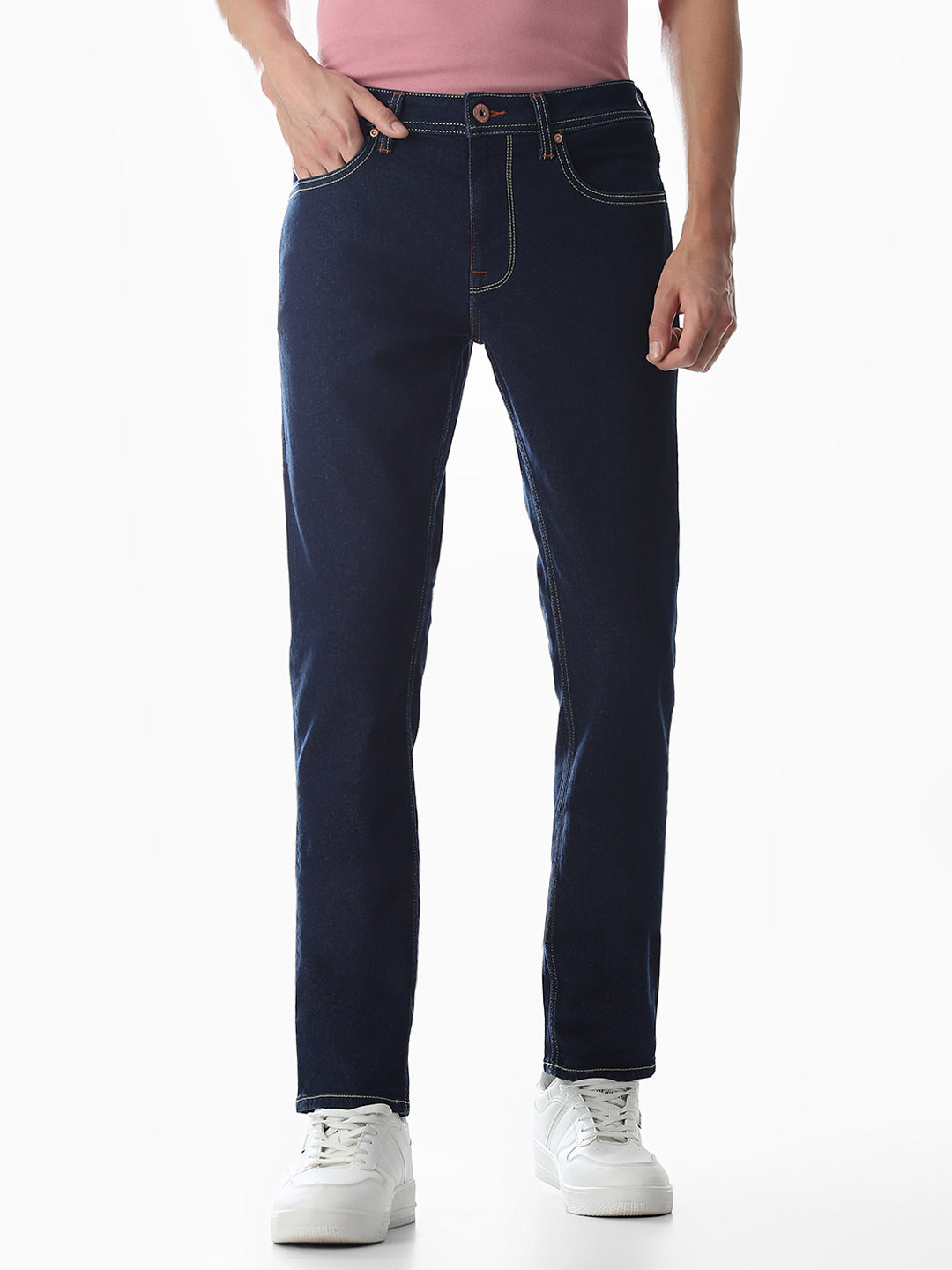 5 Pocket Ben Skinny Fit Jeans - Dark Blue