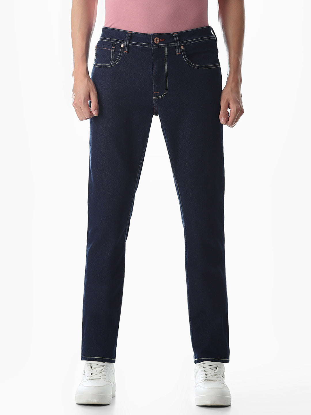 5 Pocket Ben Skinny Fit Jeans - Dark Blue