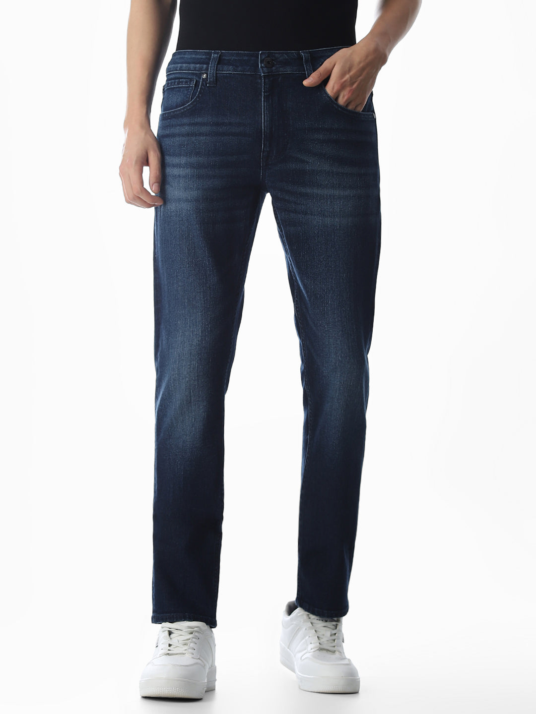 5 Pocket Glenn Slim Fit Jeans - Dark Blue - 33/32