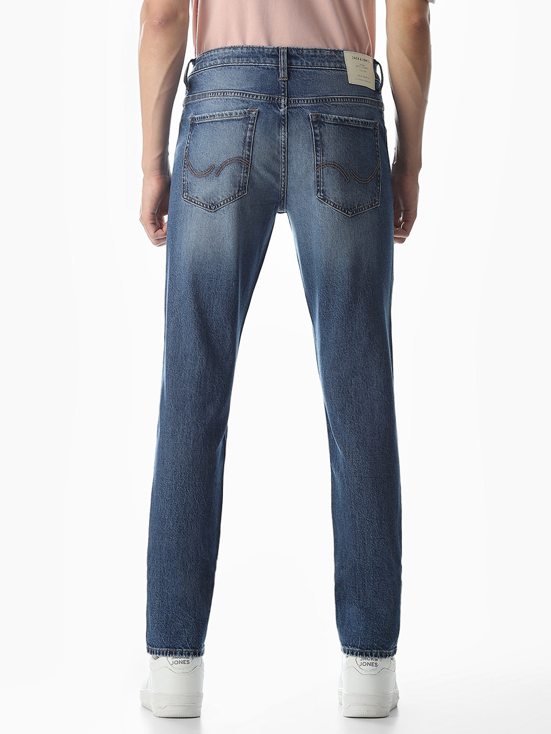 Washed Glenn Slim Fit Jeans - Medium Blue