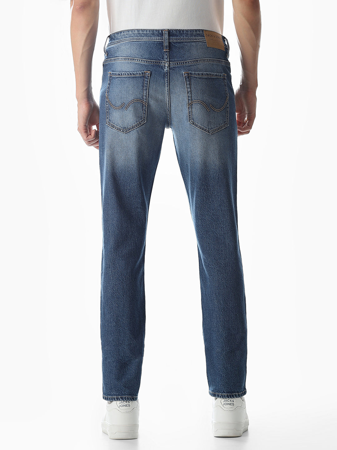 Washed Glenn Slim Fit Jeans - Medium Blue