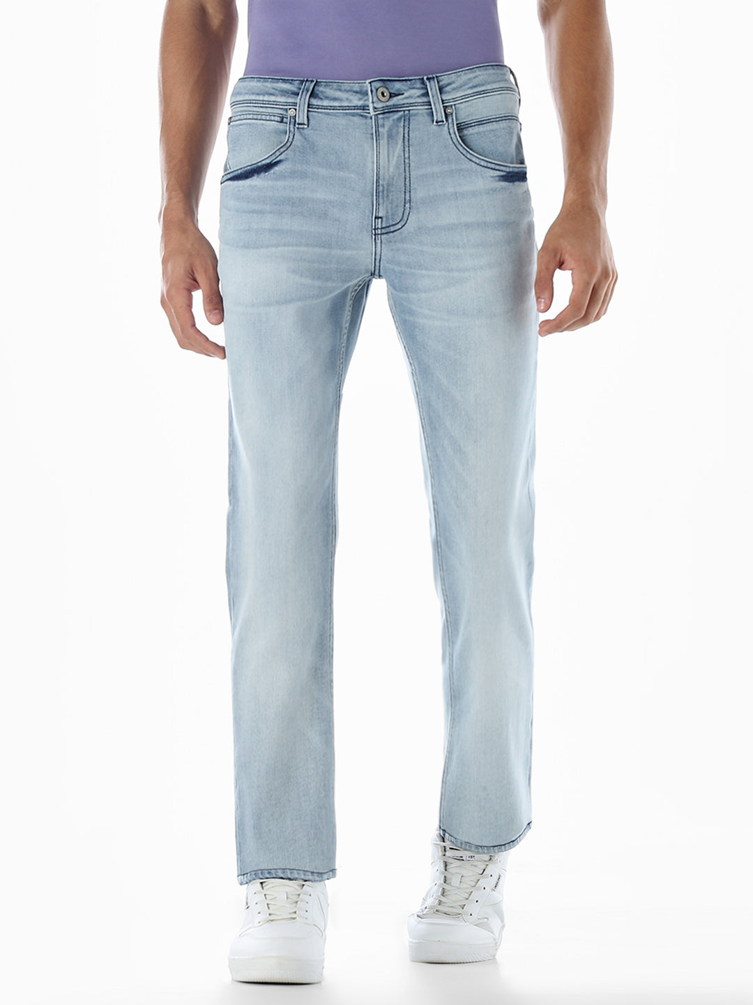 Light Blue 5 Pocket Clark Regular Fit Jeans - 36/34
