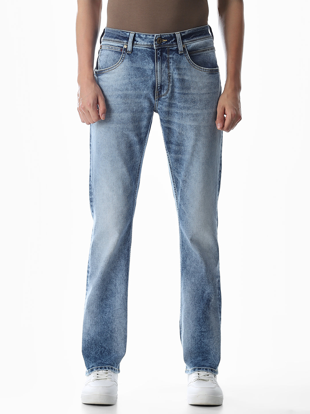 Heavily Washed Clark Regular Fit Jeans