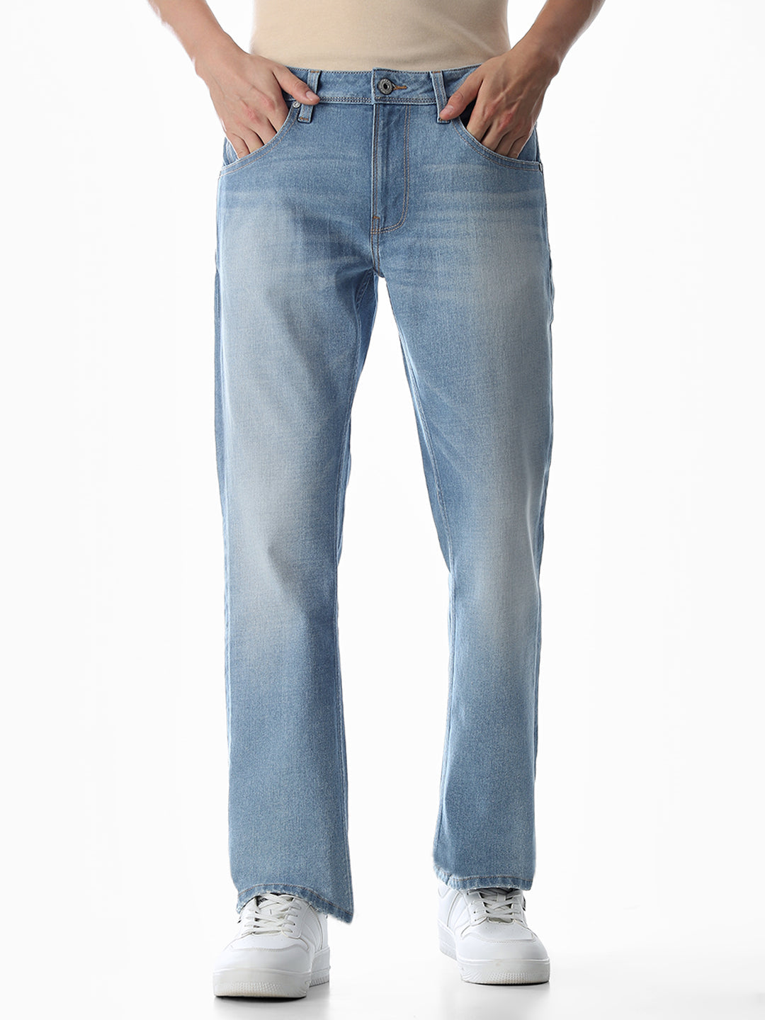 Light Blue Washed Clark Regular Fit Jeans