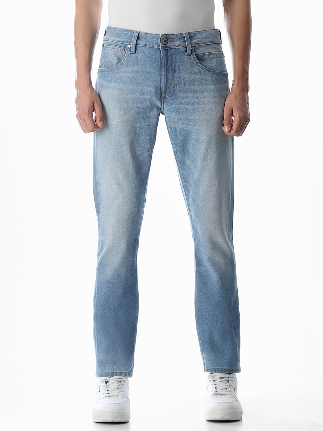 Washed Glenn Slim Fit Jeans - Light Blue