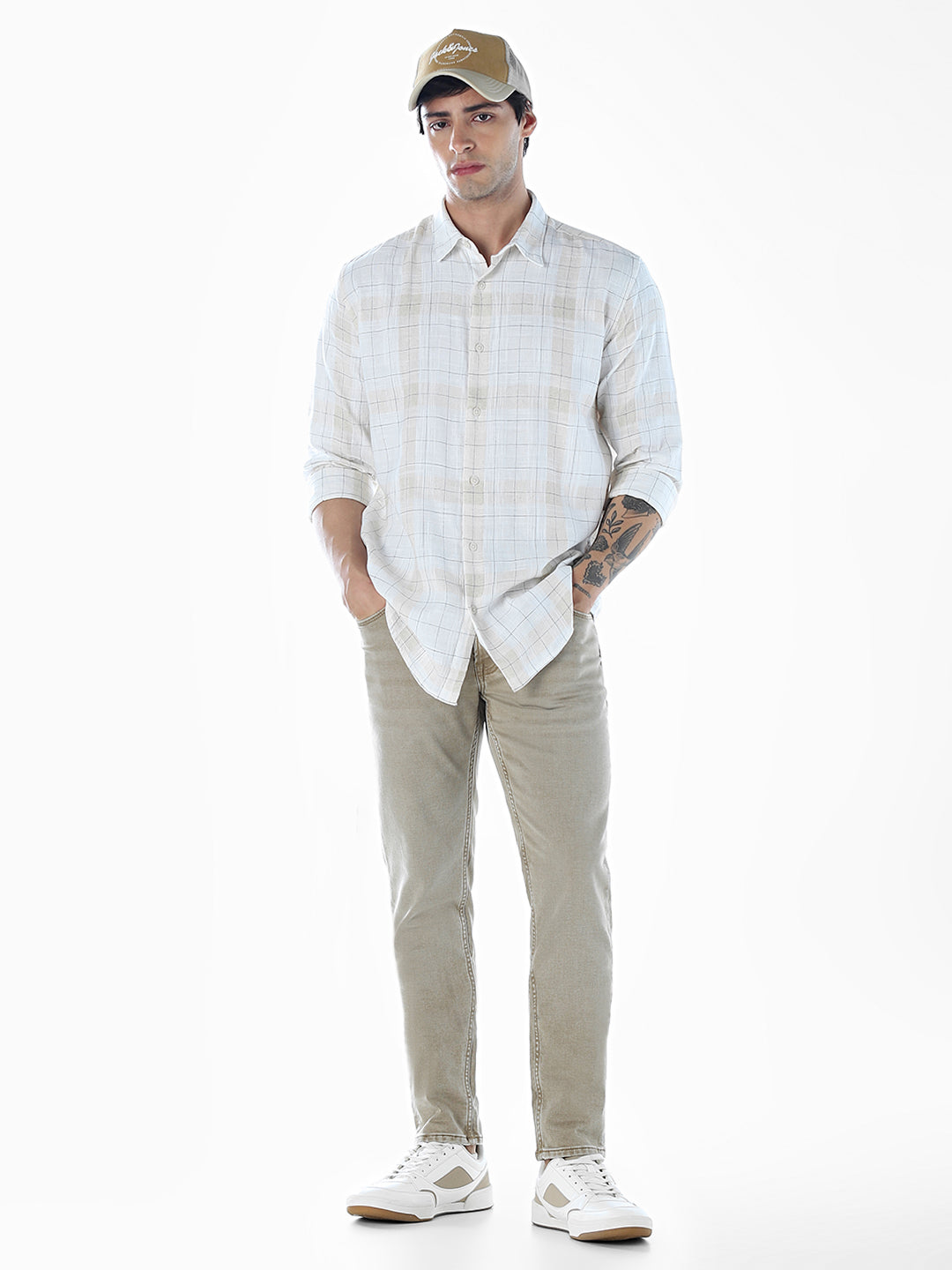 Khaki 5 Pocket Ben Skinny Jeans