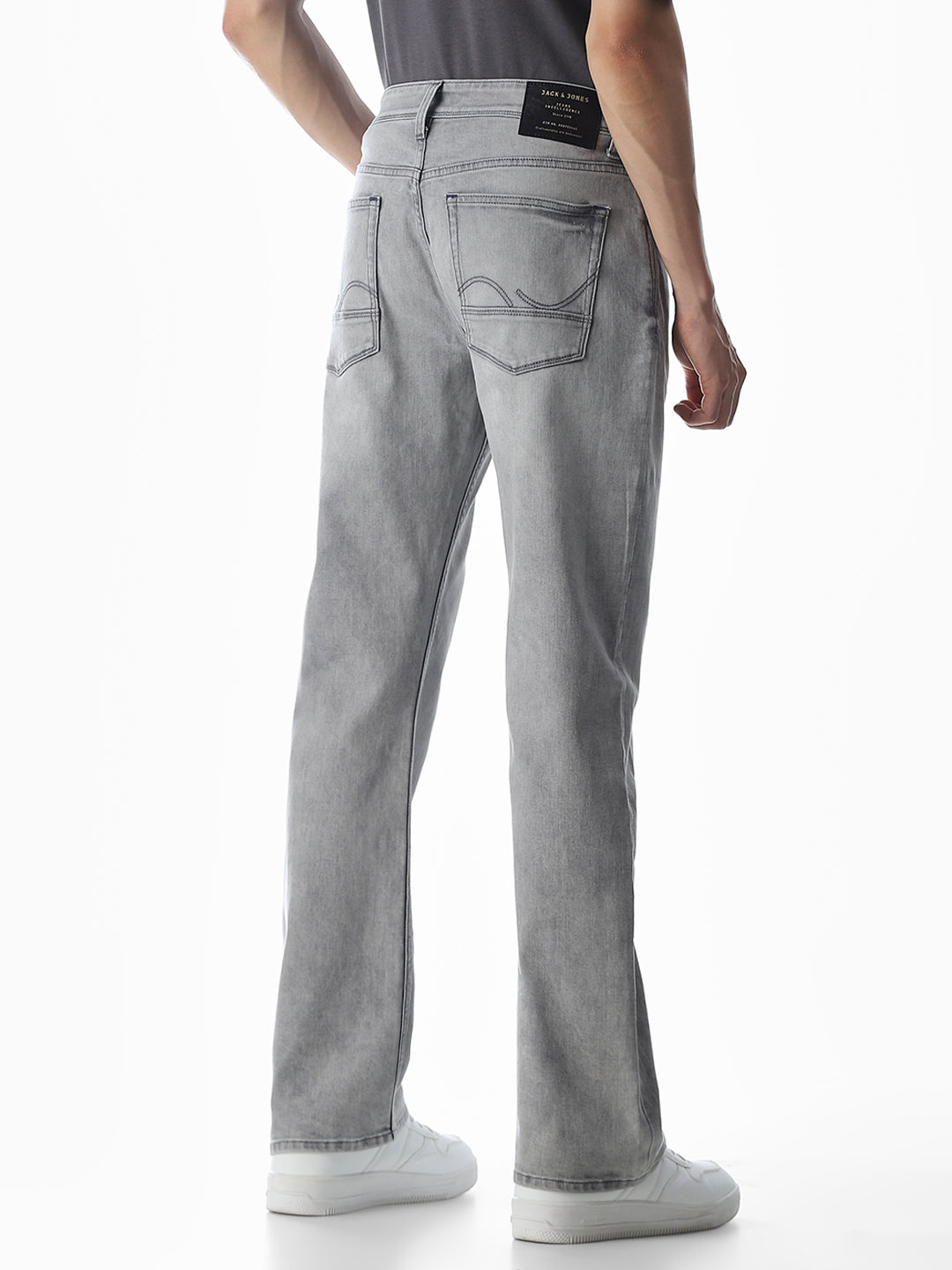High Rise Cliff Bootcut Jeans - Light Grey