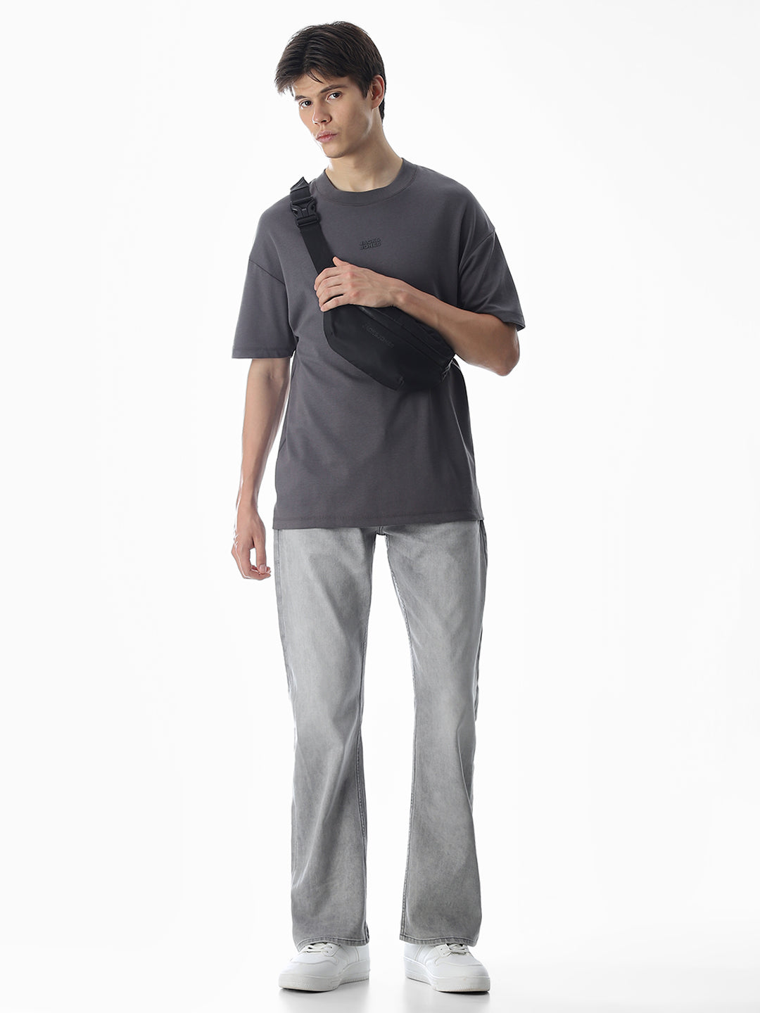 High Rise Cliff Bootcut Jeans - Light Grey