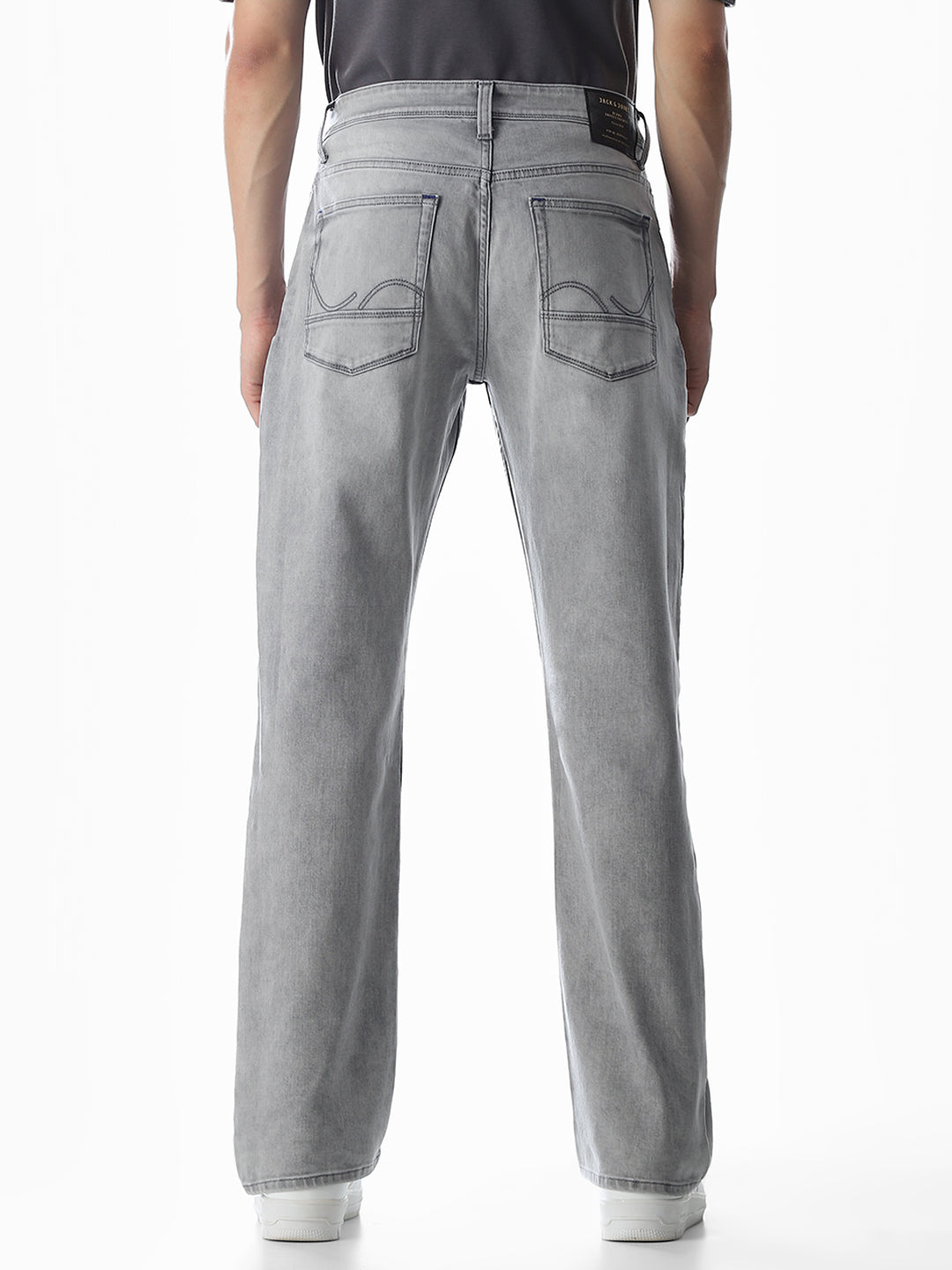 High Rise Cliff Bootcut Jeans - Light Grey