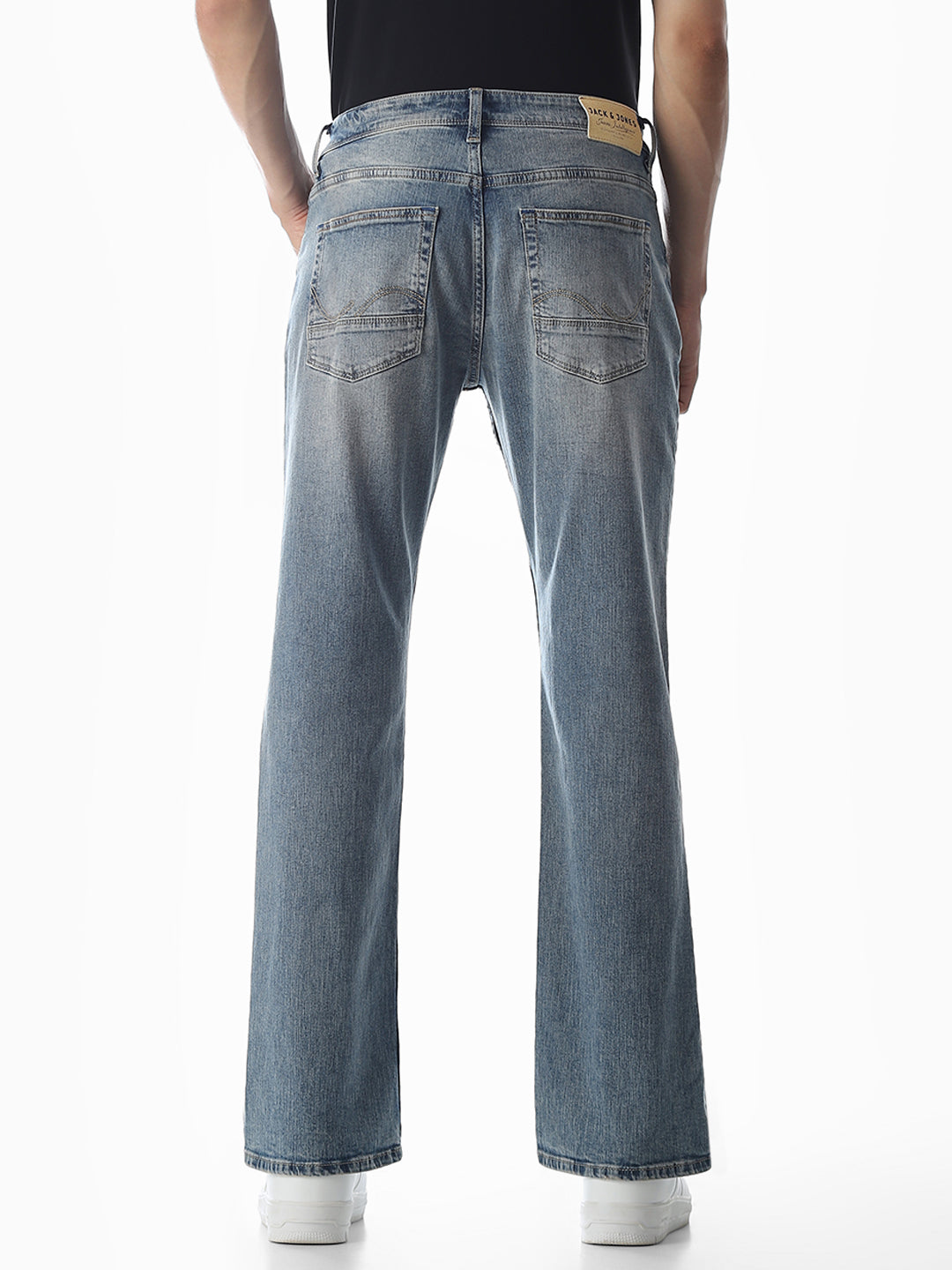 Mildly Distressed Cliff Bootcut Jeans