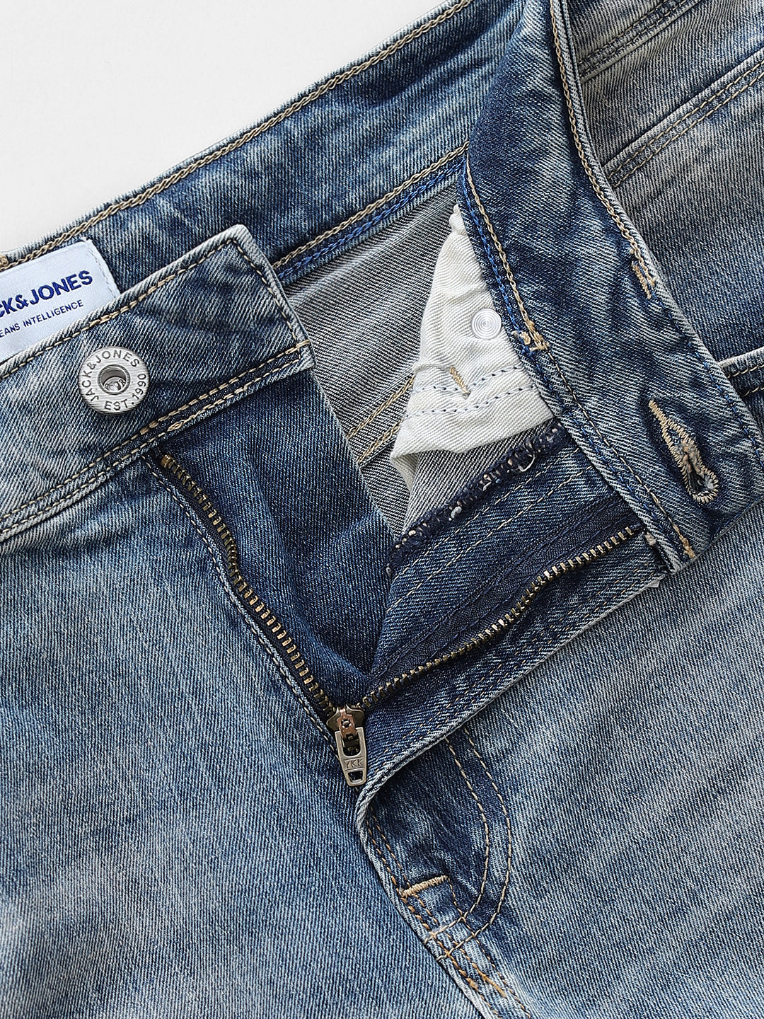 Mildly Distressed Cliff Bootcut Jeans