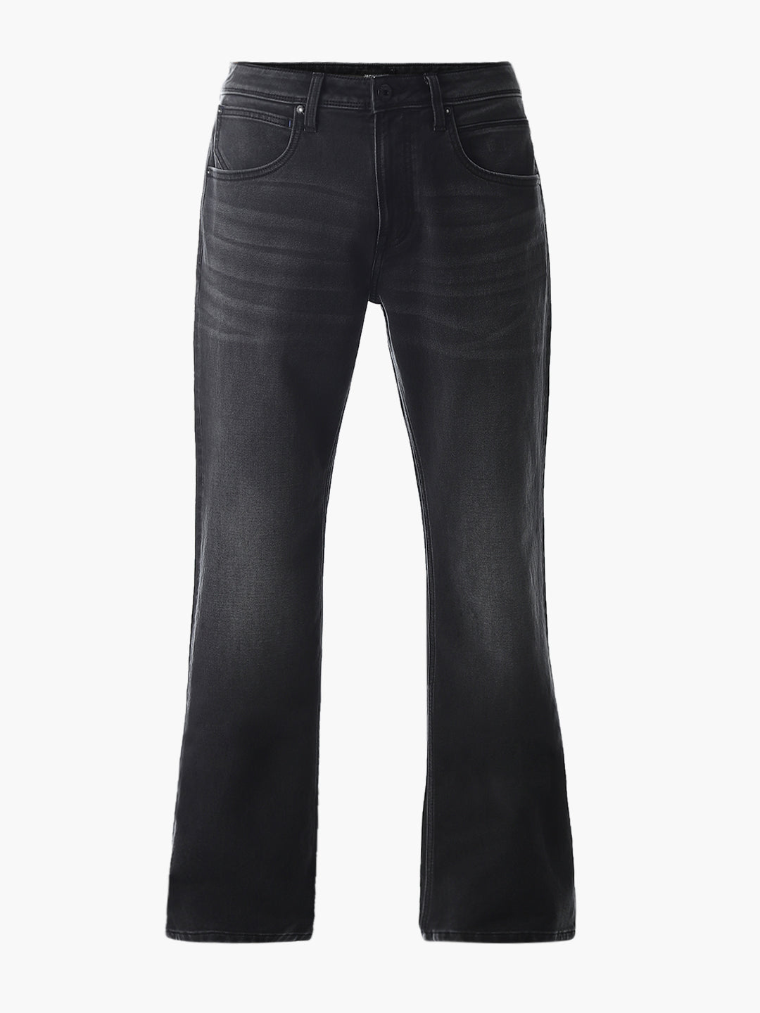 Black Mildly Washed Cliff Bootcut Jeans
