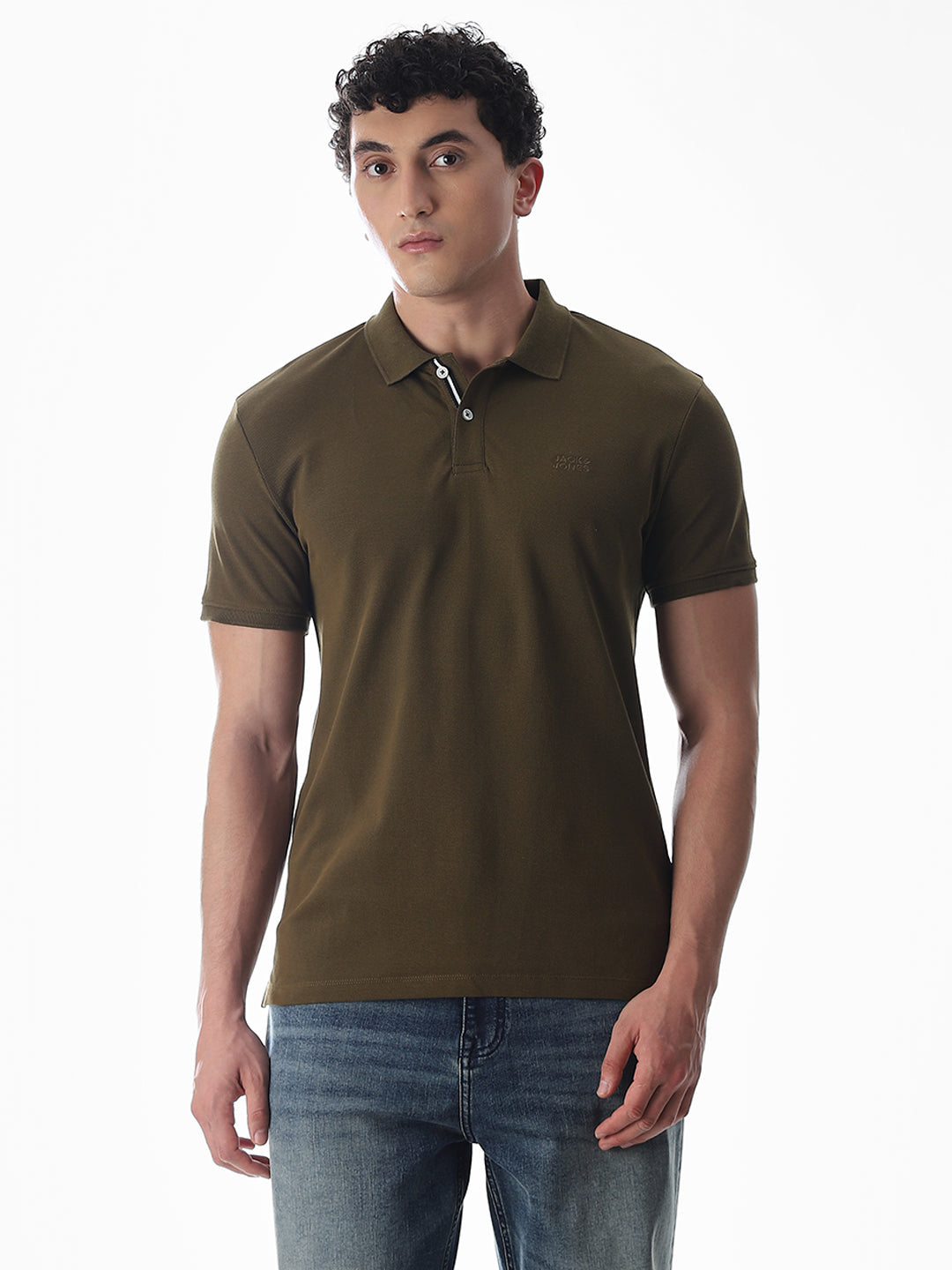 Button Placket Polo - Green