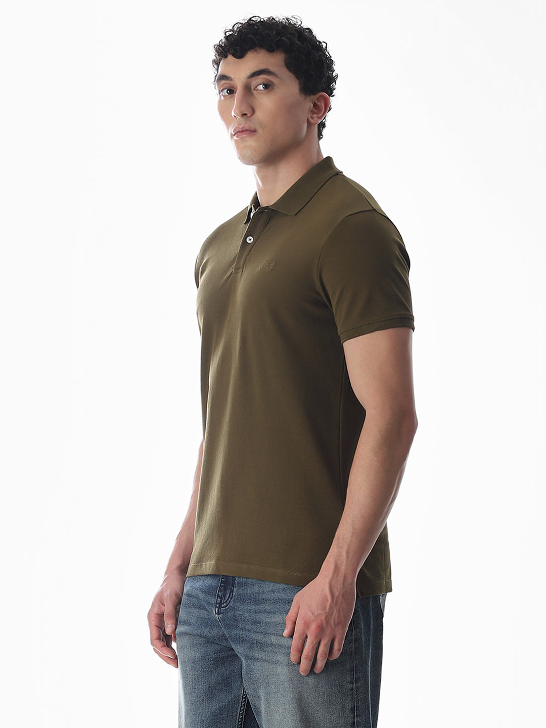 Button Placket Polo - Green