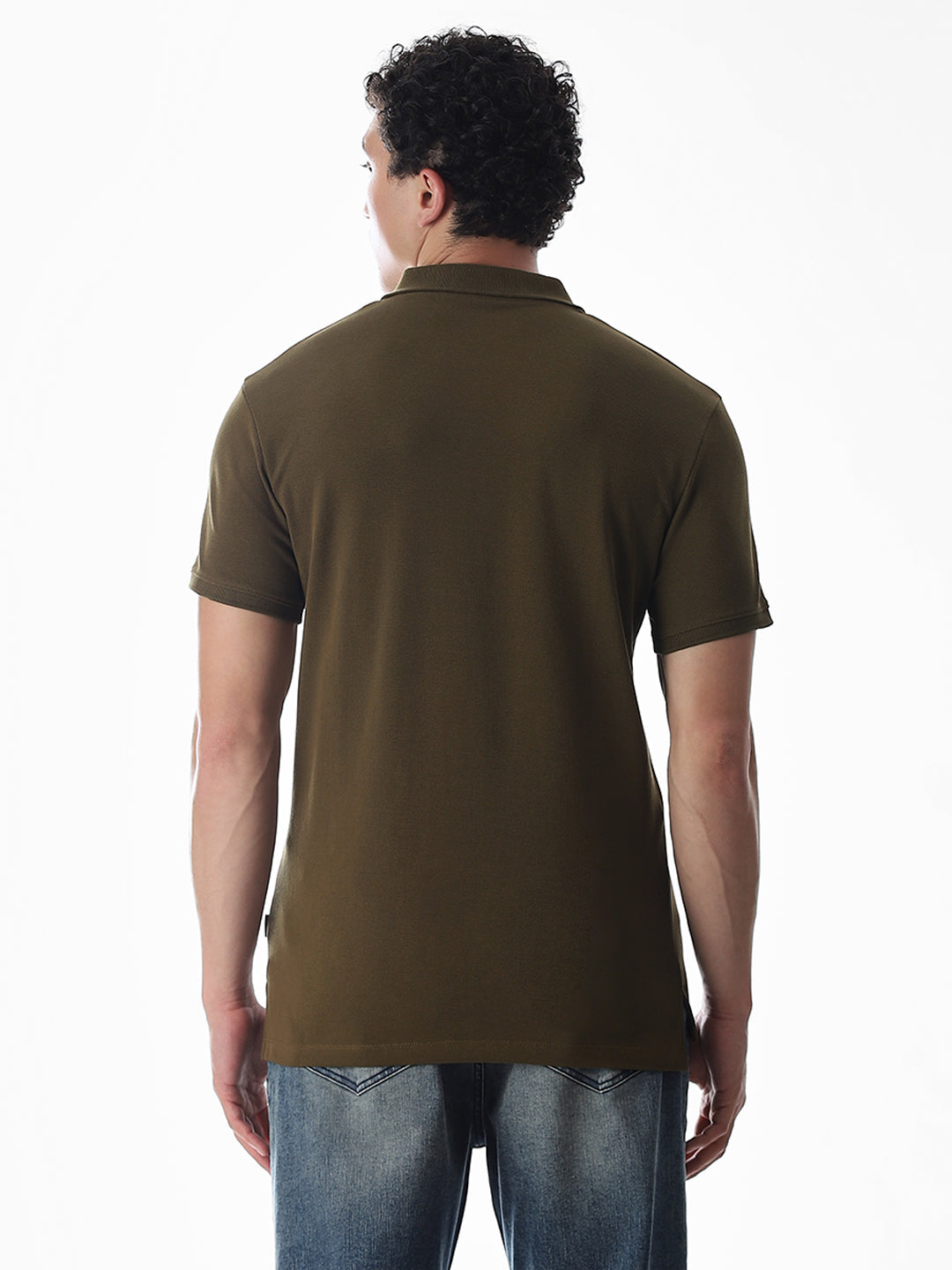 Button Placket Polo - Green