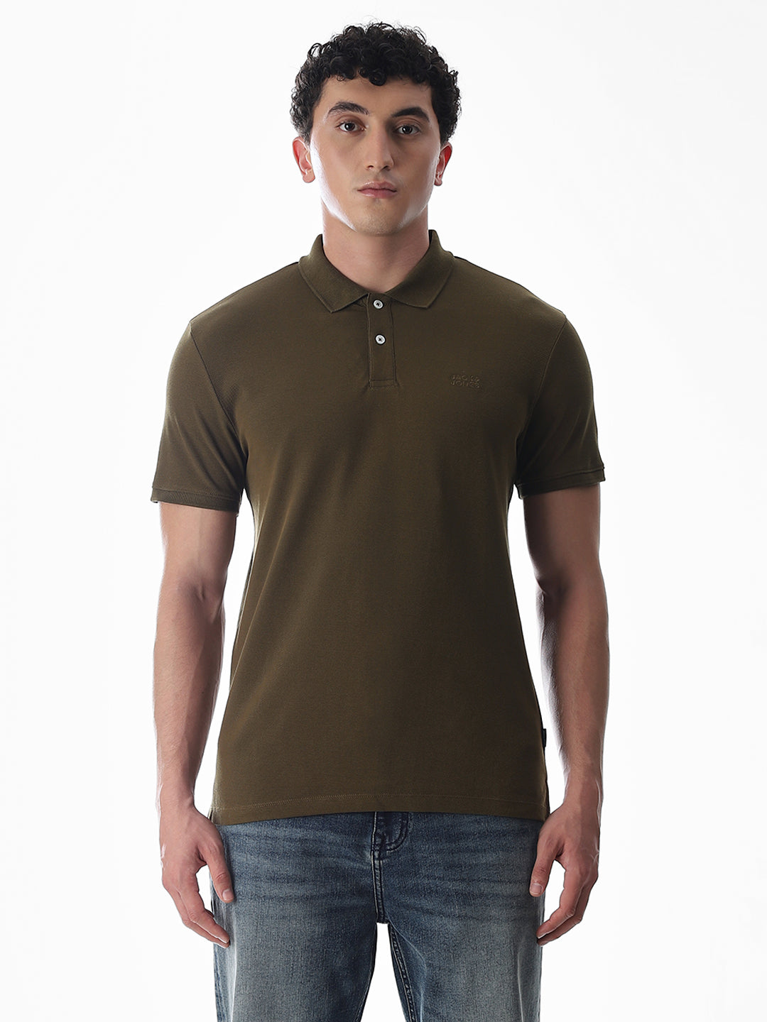 Button Placket Polo - Green