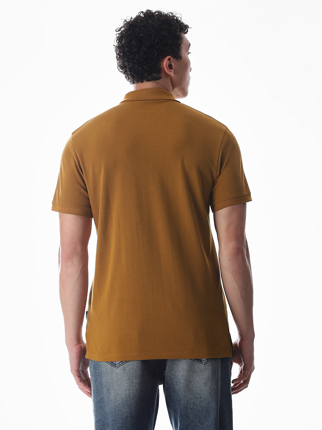 Button Placket Polo - Brown