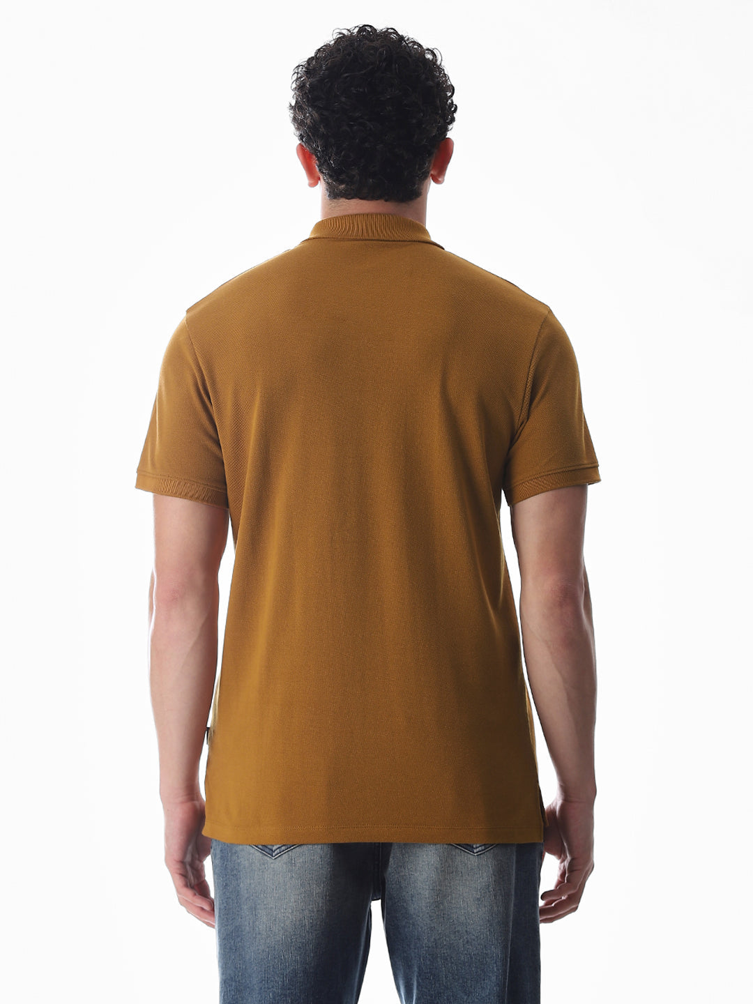 Button Placket Polo - Brown