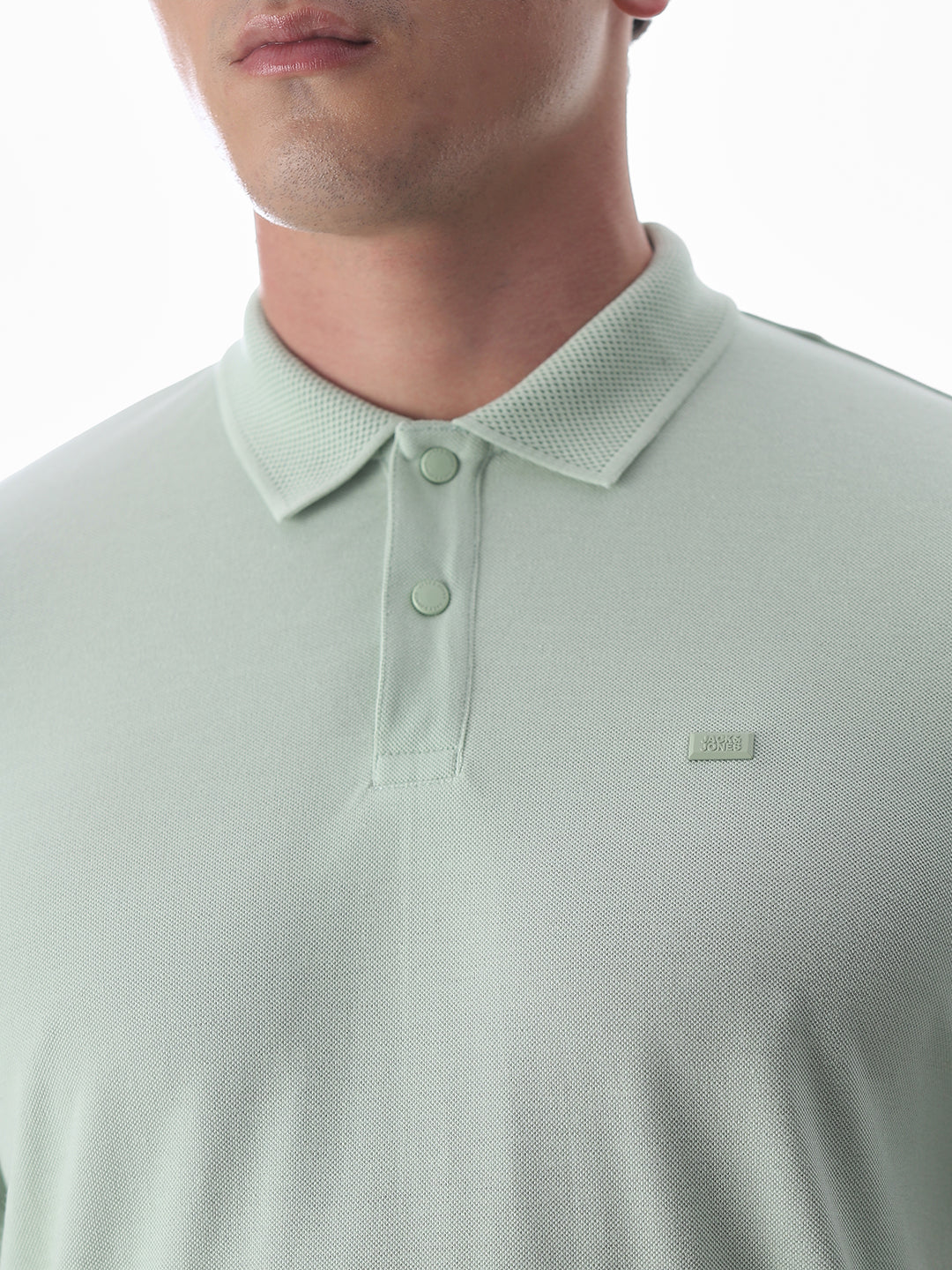 Button Placket Polo - Light Green
