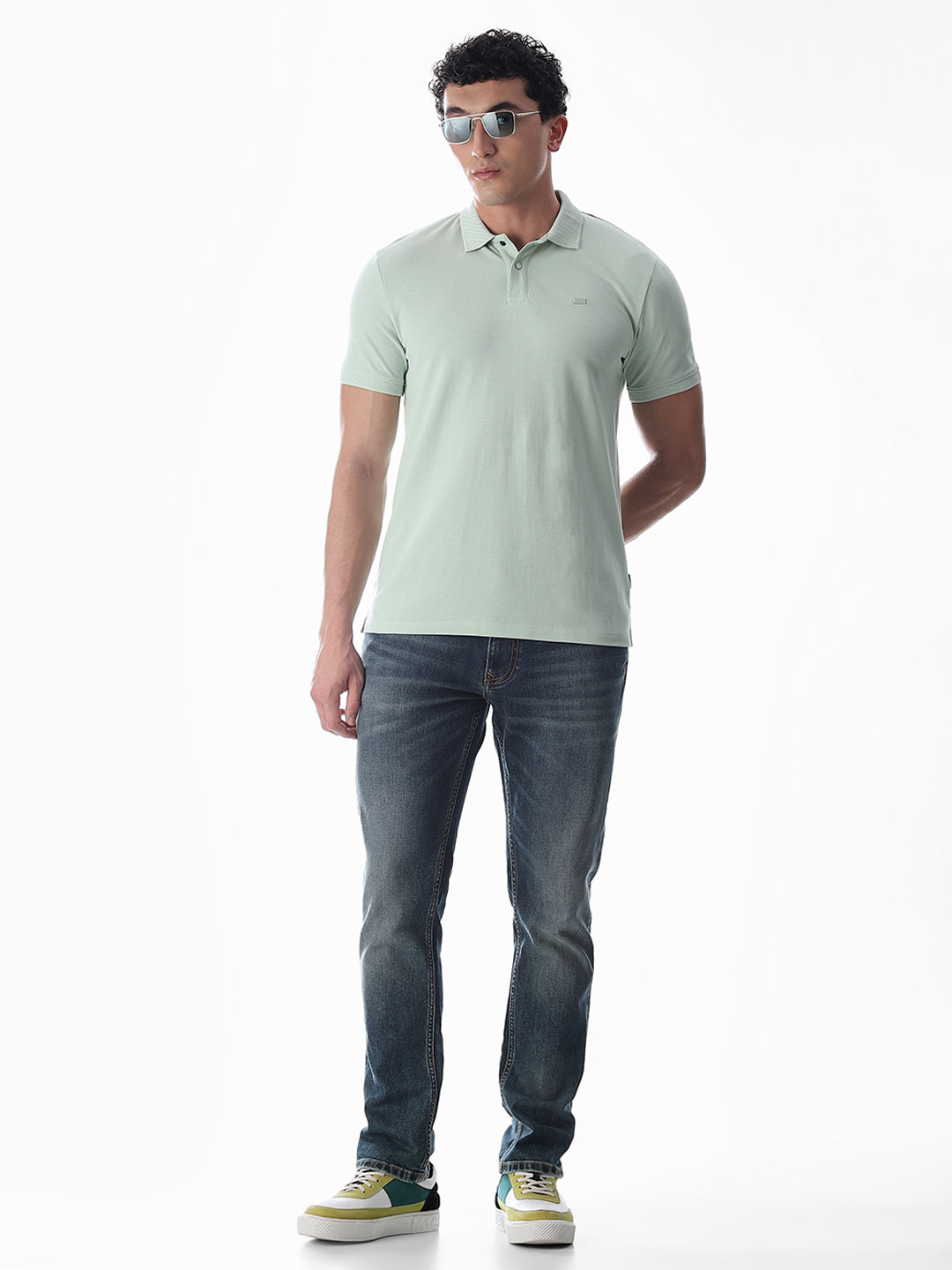 Button Placket Polo - Light Green