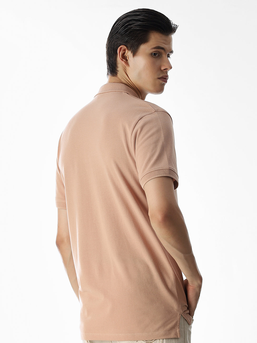 Button Placket Polo - Orange