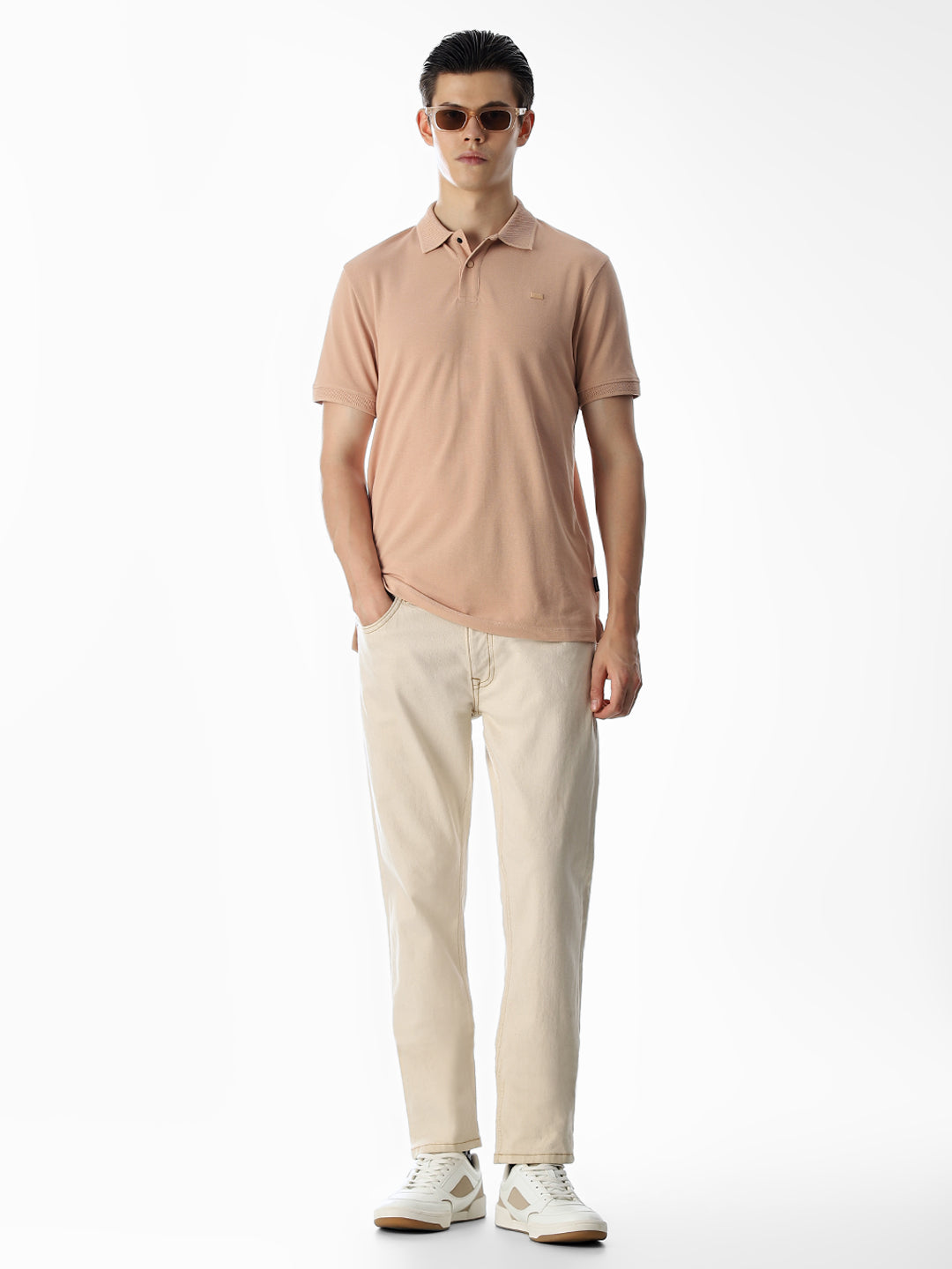 Button Placket Polo - Orange