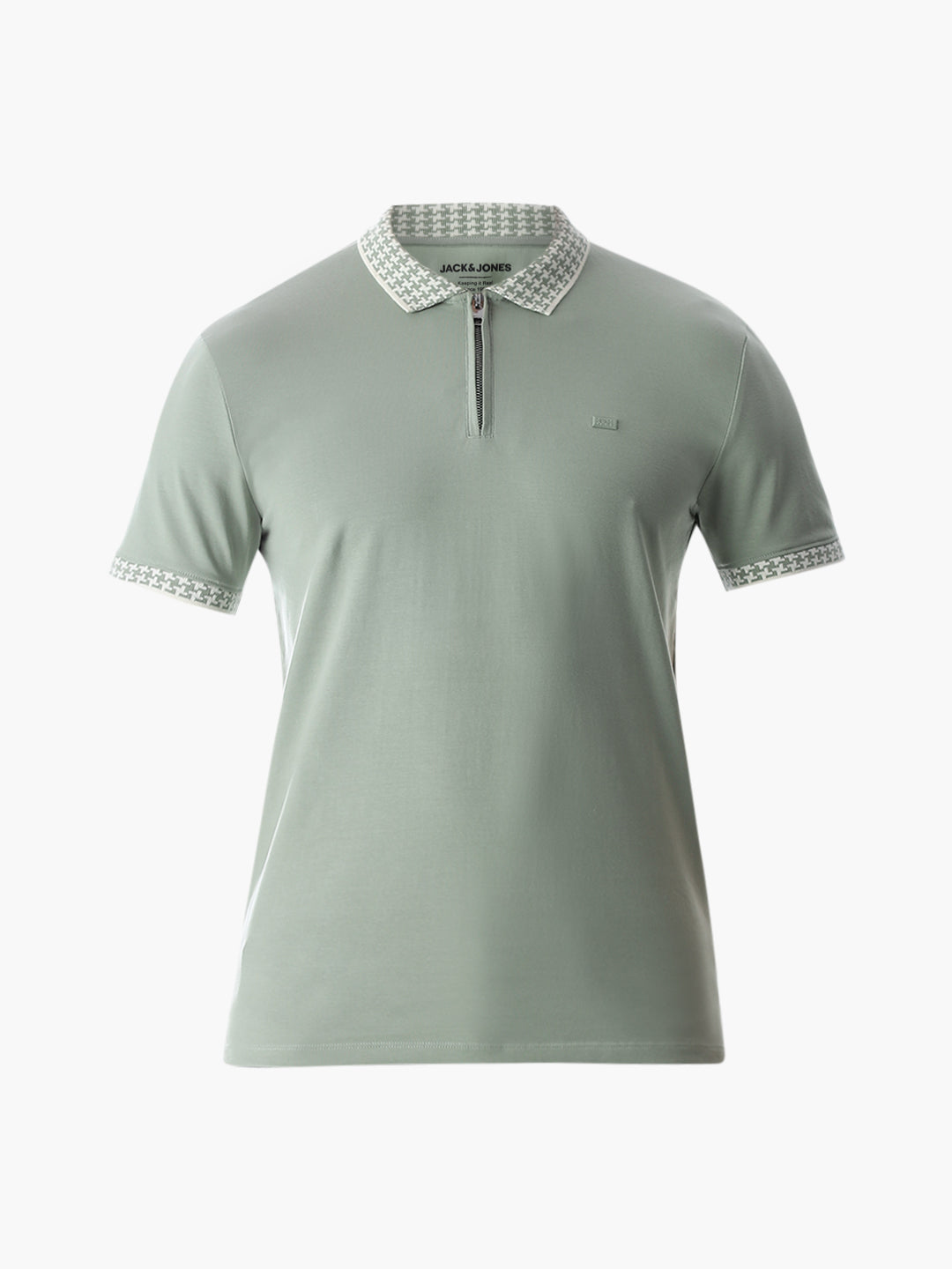 Zipper Detail Polo - Green