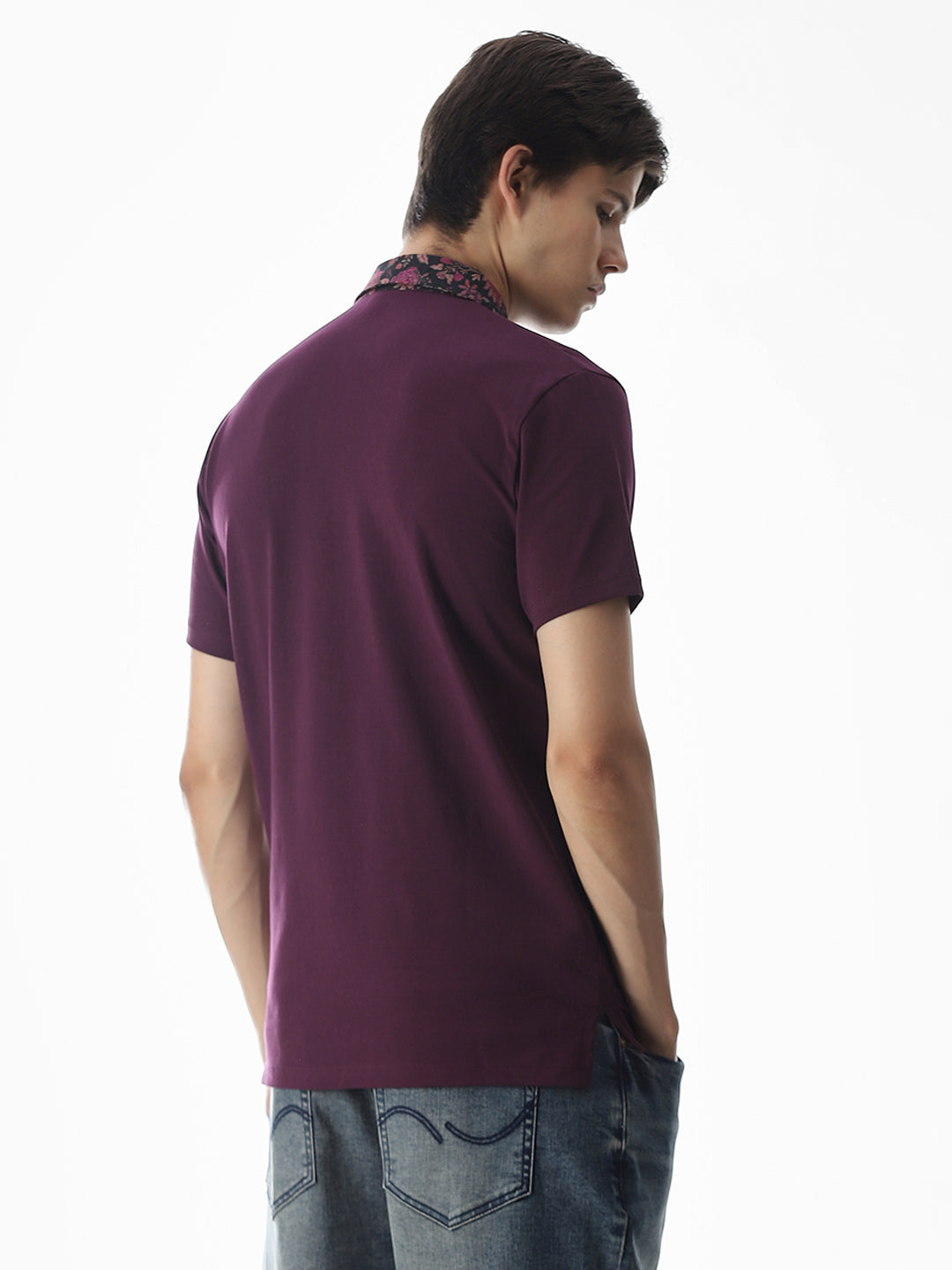 Printed Collar Regular Fit Polo