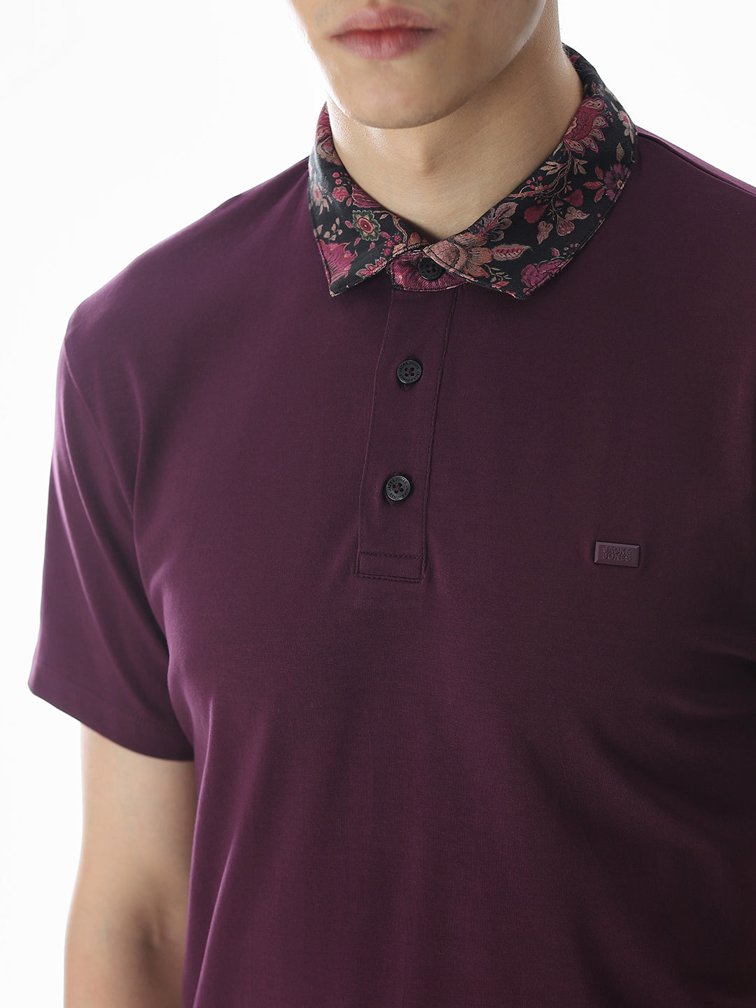 Printed Collar Regular Fit Polo