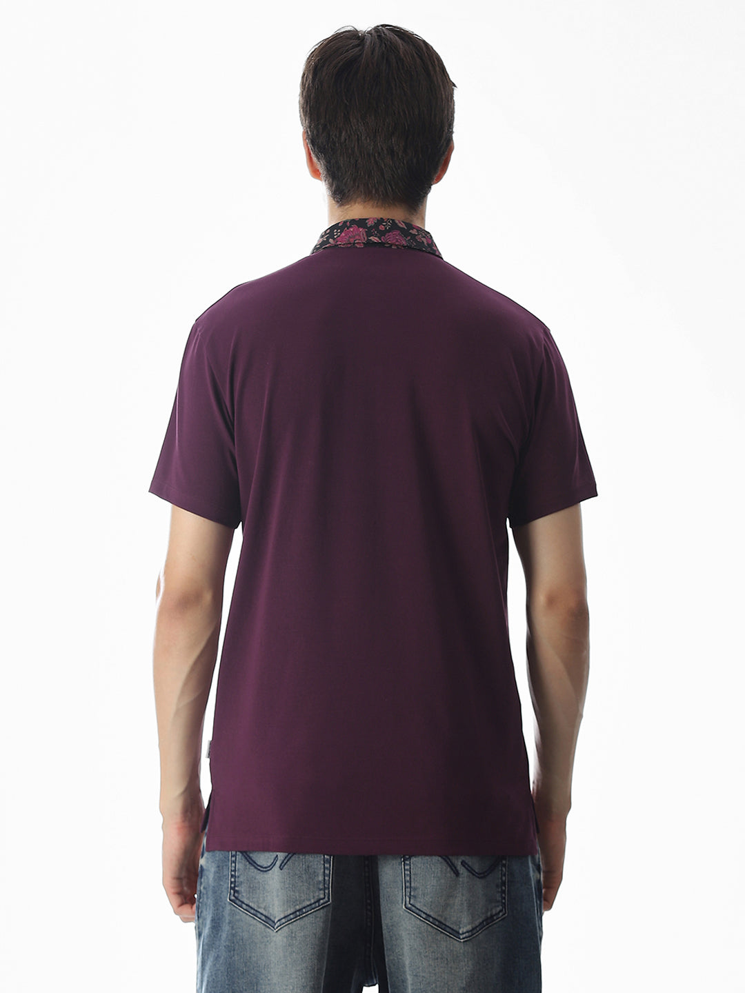 Printed Collar Regular Fit Polo