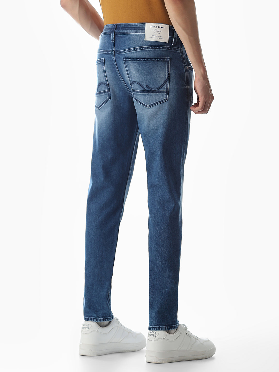 Distressed Glenn Slim Fit Jeans - Blue