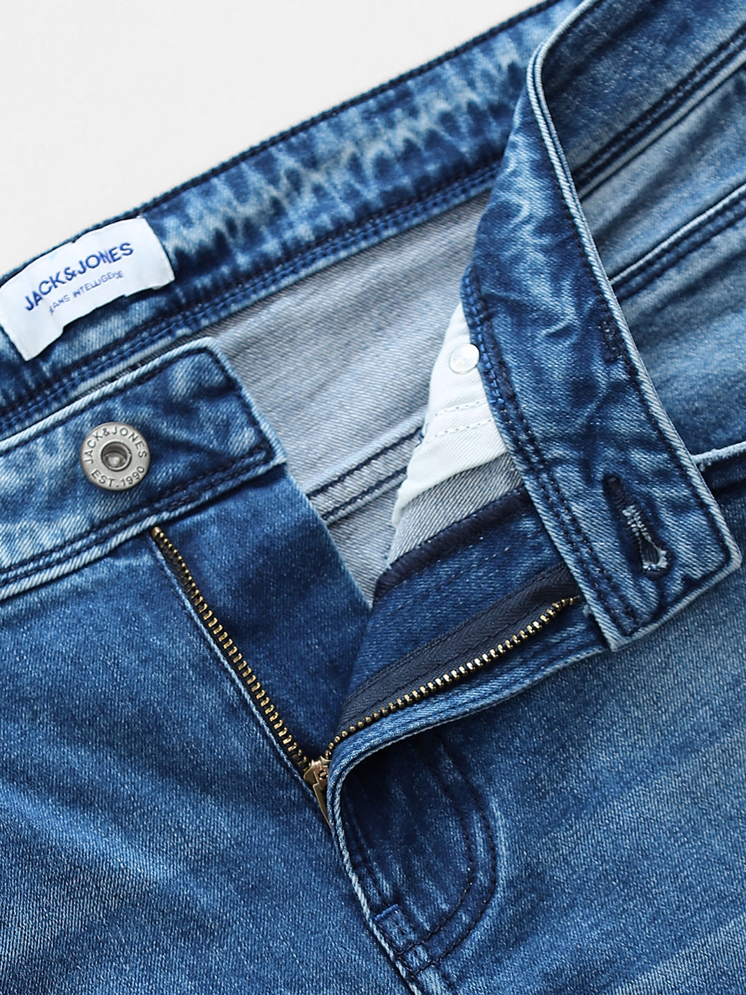 Distressed Glenn Slim Fit Jeans - Blue