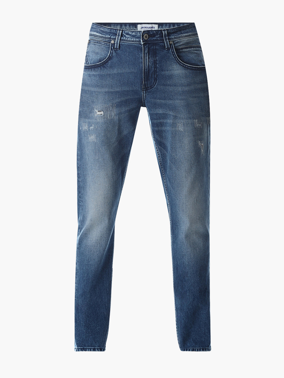 Distressed Glenn Slim Fit Jeans - Blue
