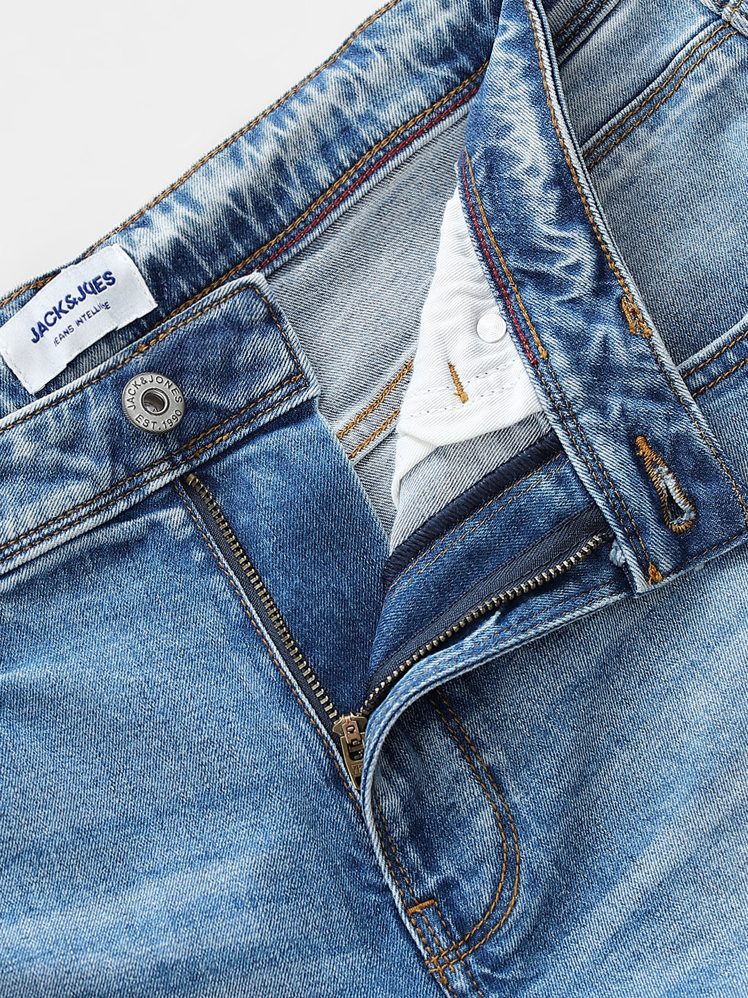 Mildly Distressed Cliff Bootcut Jeans