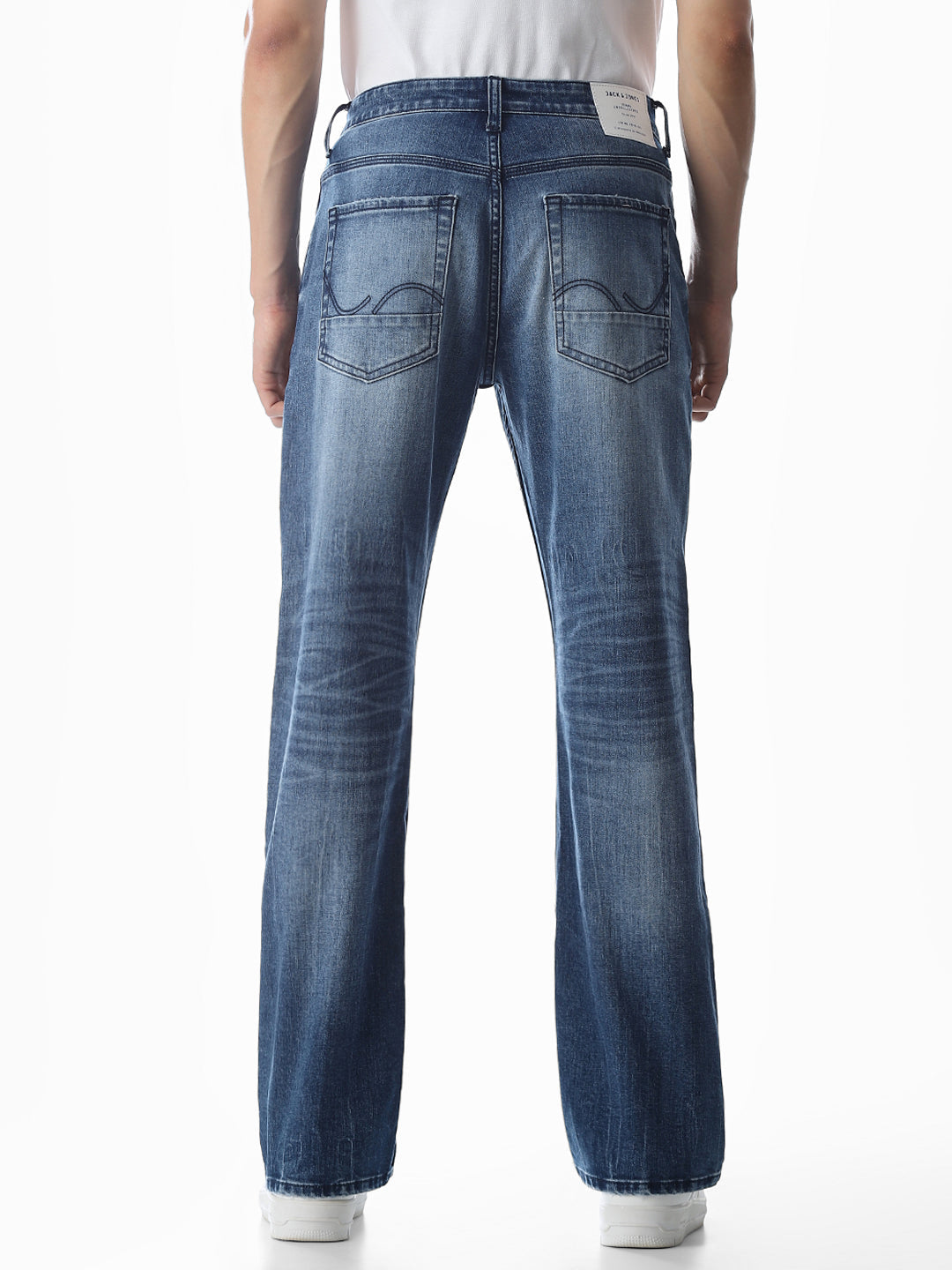 Mildly Distressed Cliff Bootcut Jeans