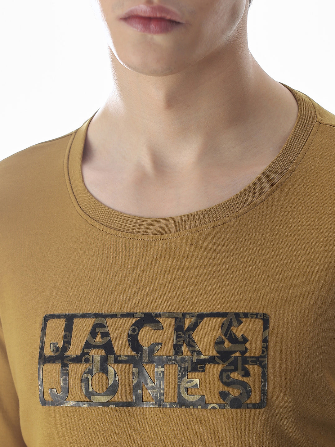 Logo Print Full Sleeves T-shirt - Brown