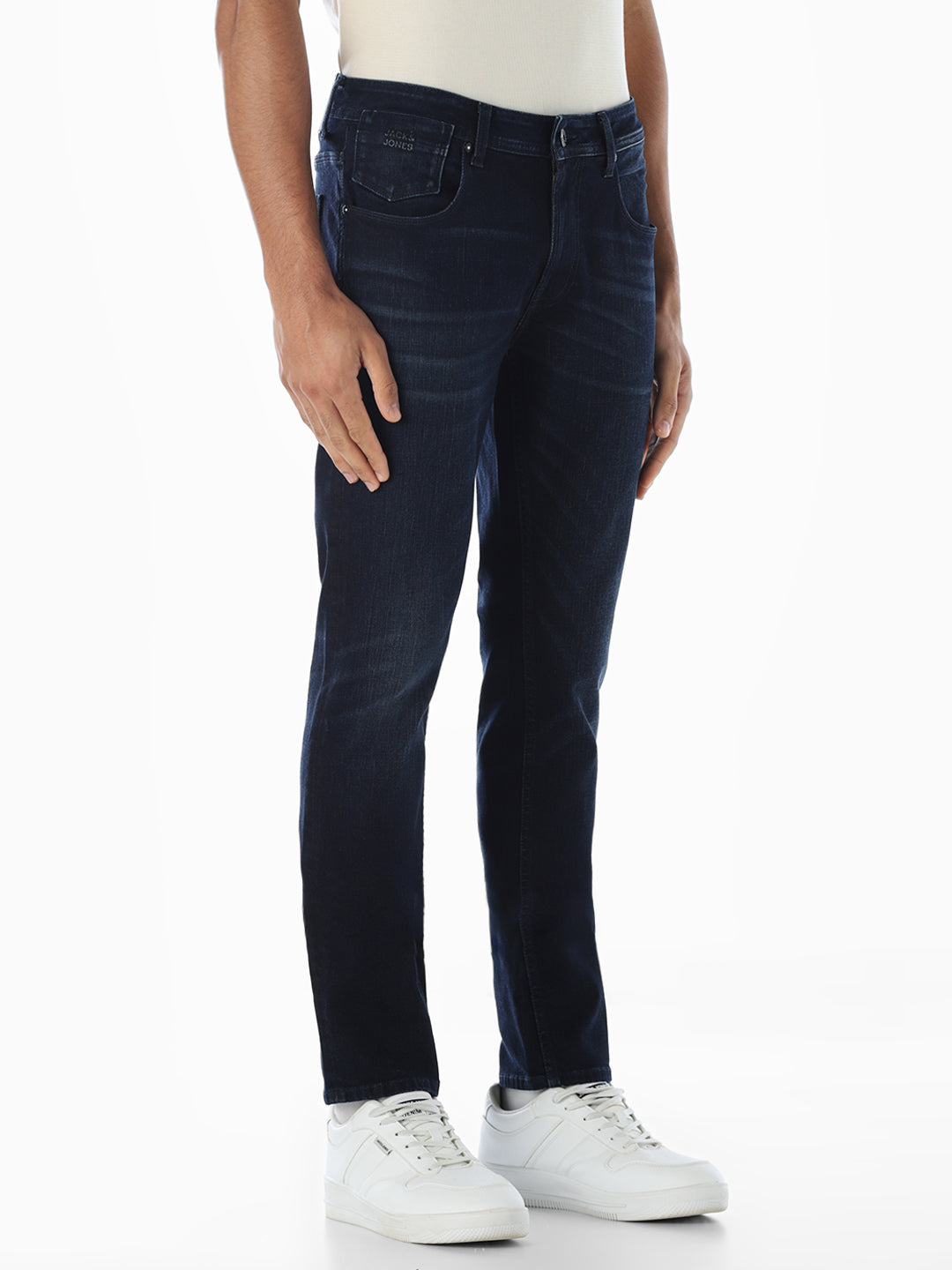 Mildly Washed 5 Pocket Skinny Jeans