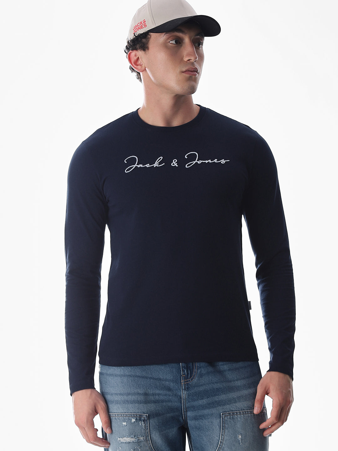 Logo Print Full Sleeves T-shirt - M