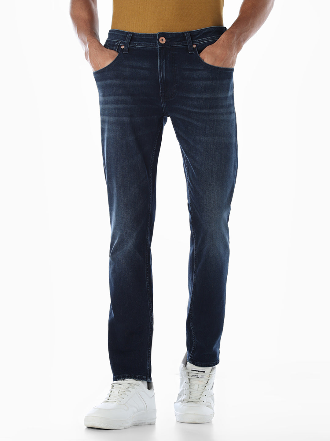 5 Pocket Dark Blue Skinny Jeans