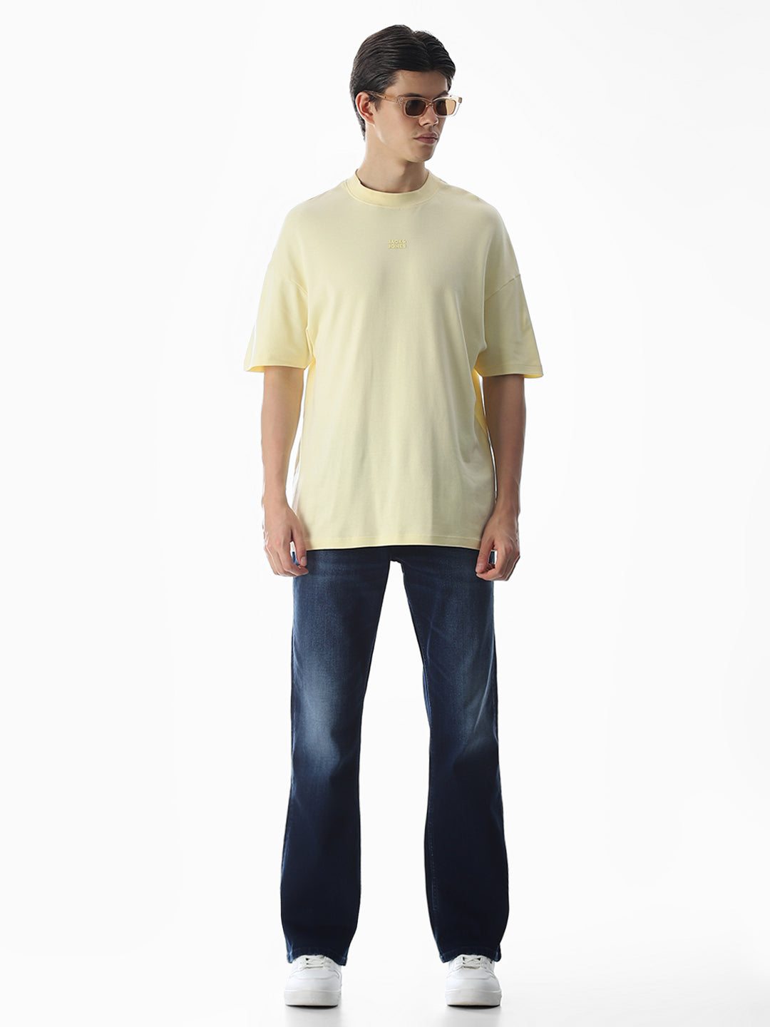 Blue Mildly Washed Cliff Bootcut Jeans