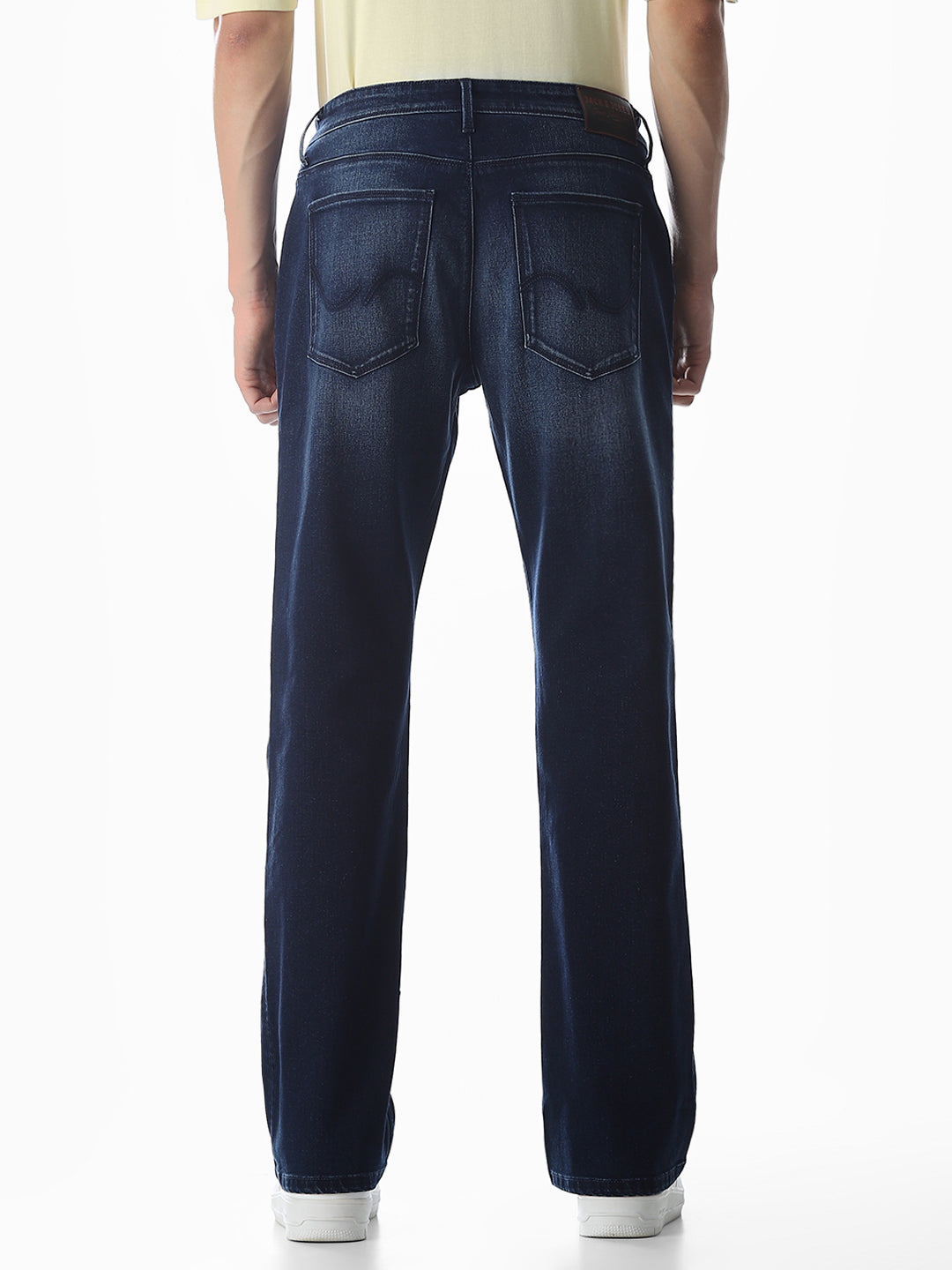 Blue Mildly Washed Cliff Bootcut Jeans
