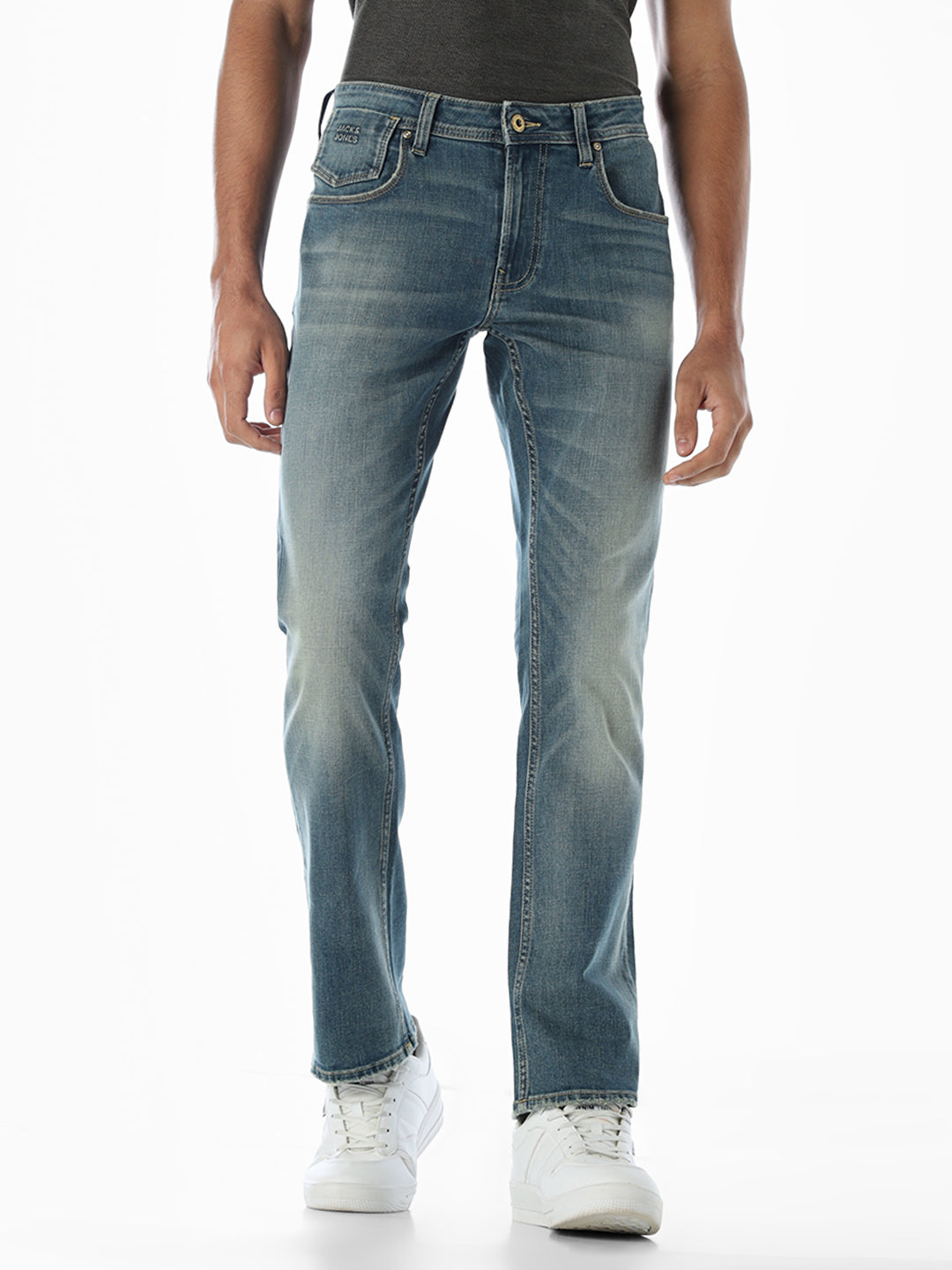 Washed 5 Pocket Regular Fit Jeans