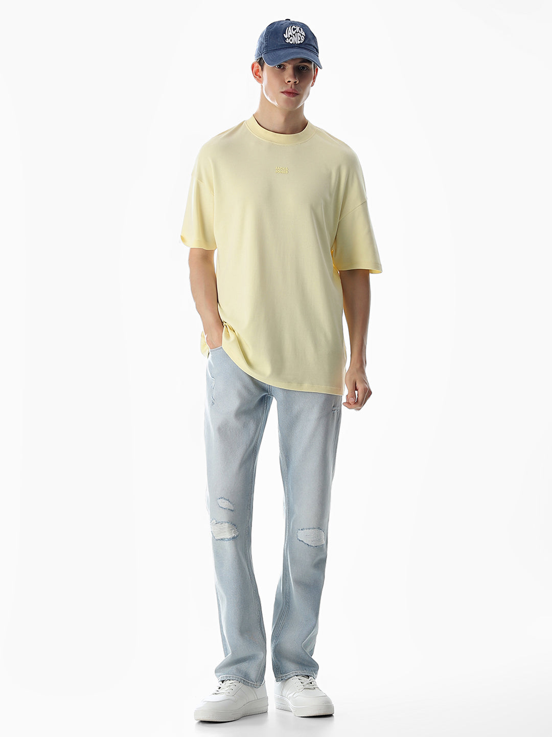 Mildly Distressed Clark Regular Fit Jeans