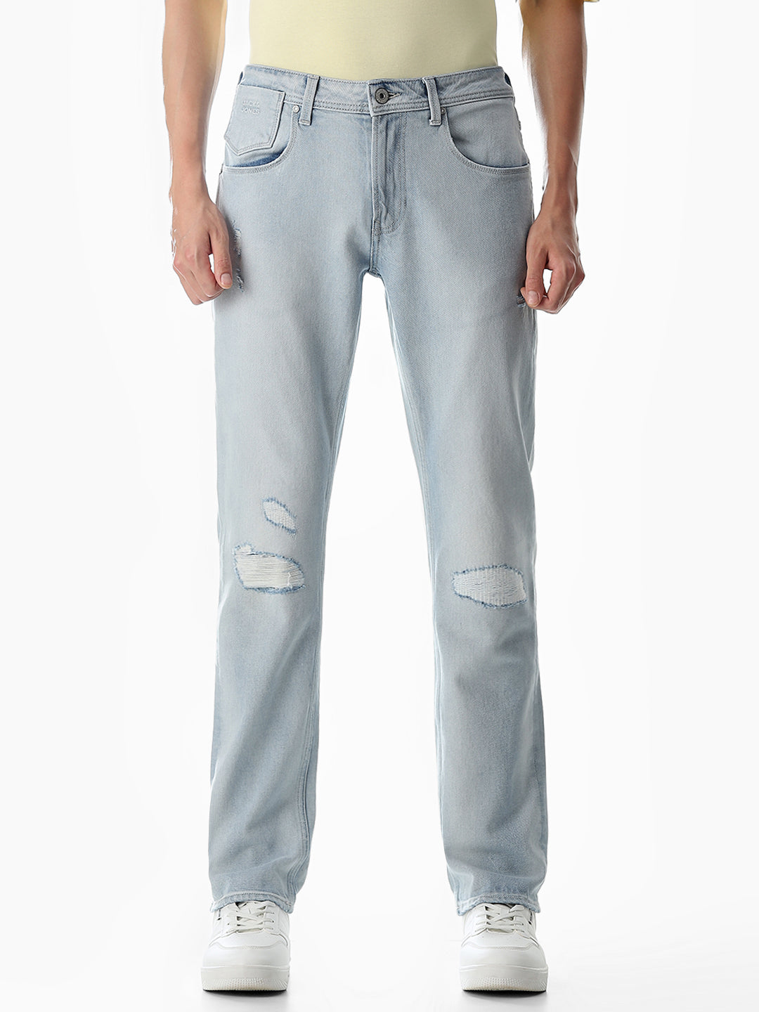 Mildly Distressed Clark Regular Fit Jeans