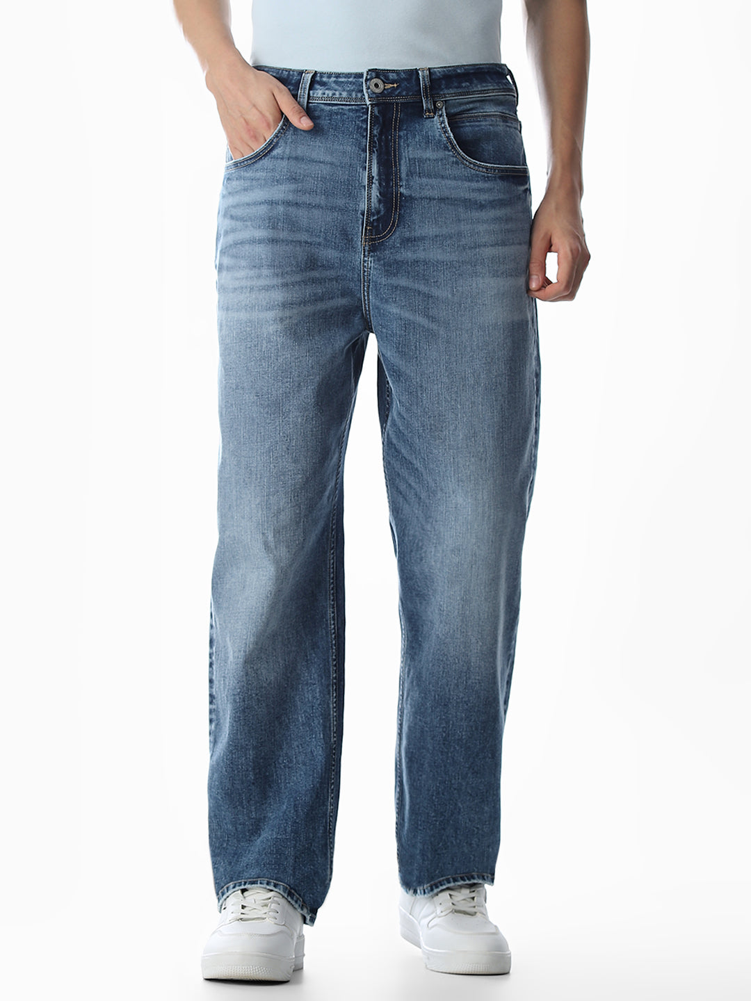 Blue 5 Pocket Dario Loose Fit Jeans - 32/30