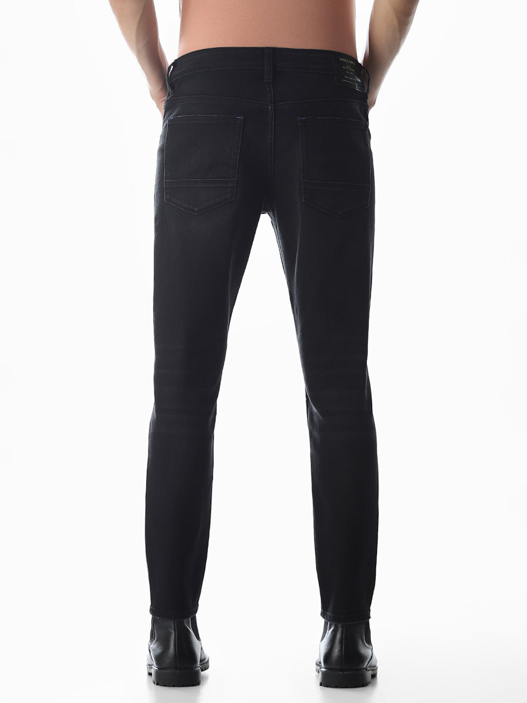 Distressed Cropped Brak Slim Jeans